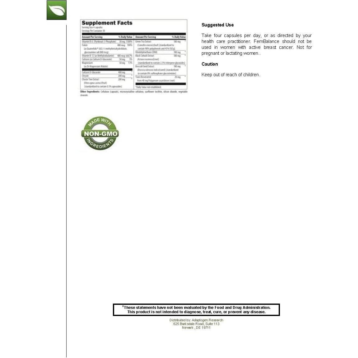 FemBalance | Suplemento Hormonal Femenino 120 Cápsulas