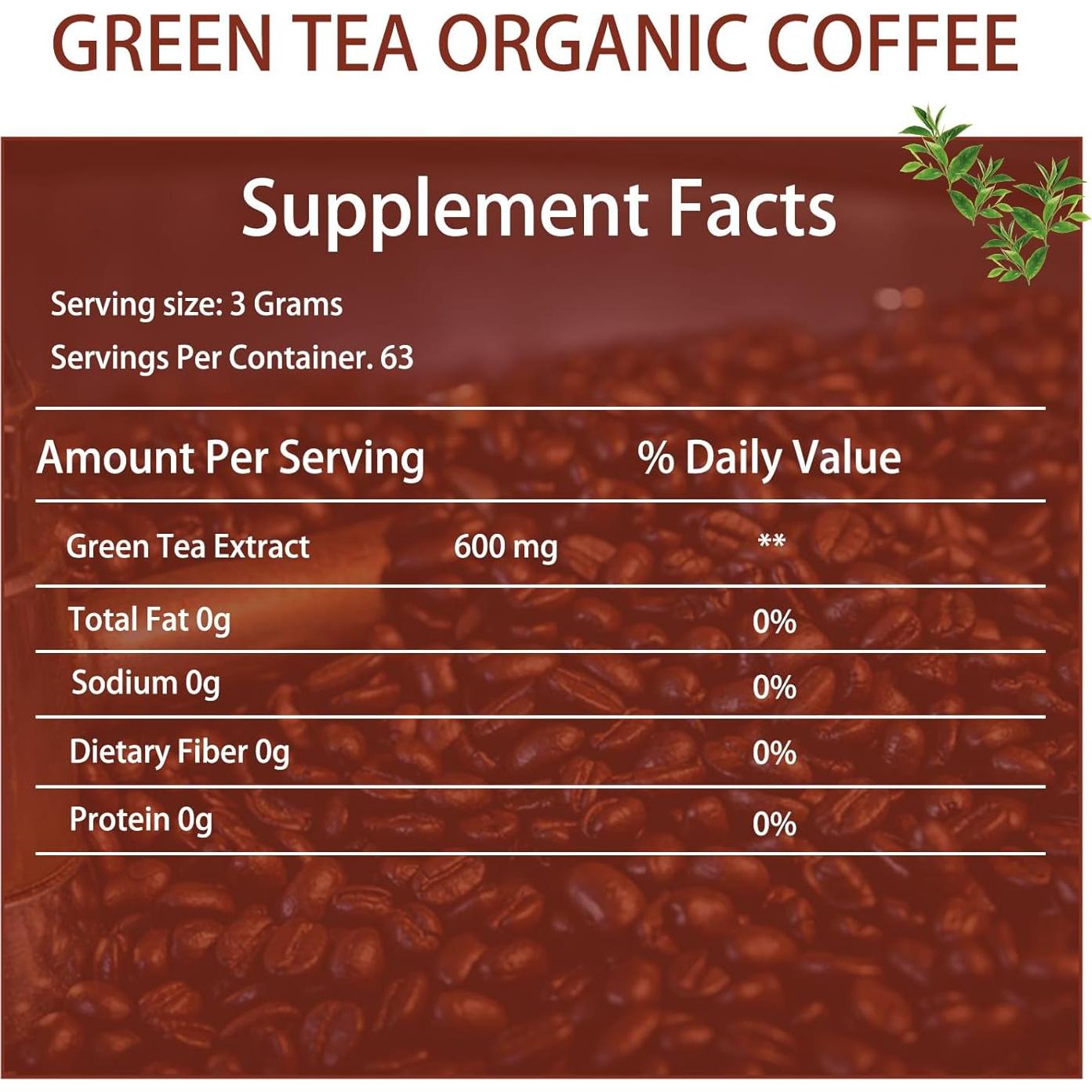 Café Orgánico de Té Verde Wishpark 190g - Café Arábica y Extracto