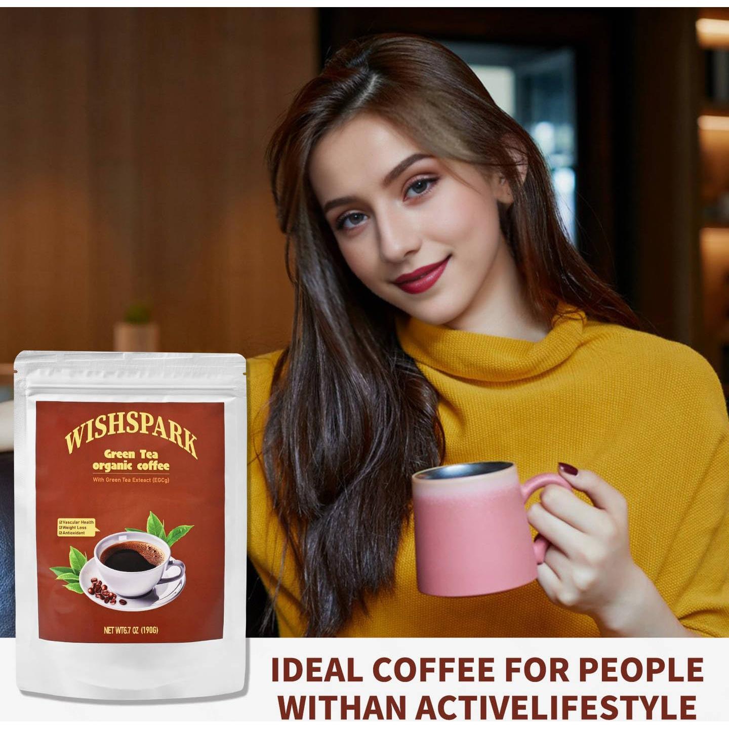 Café Orgánico de Té Verde Wishpark 190g - Café Arábica y Extracto