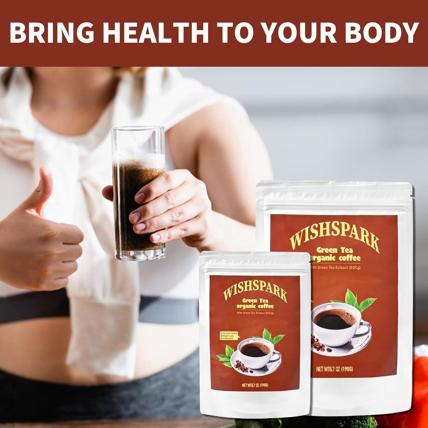 Café Orgánico de Té Verde Wishpark 190g - Café Arábica y Extracto
