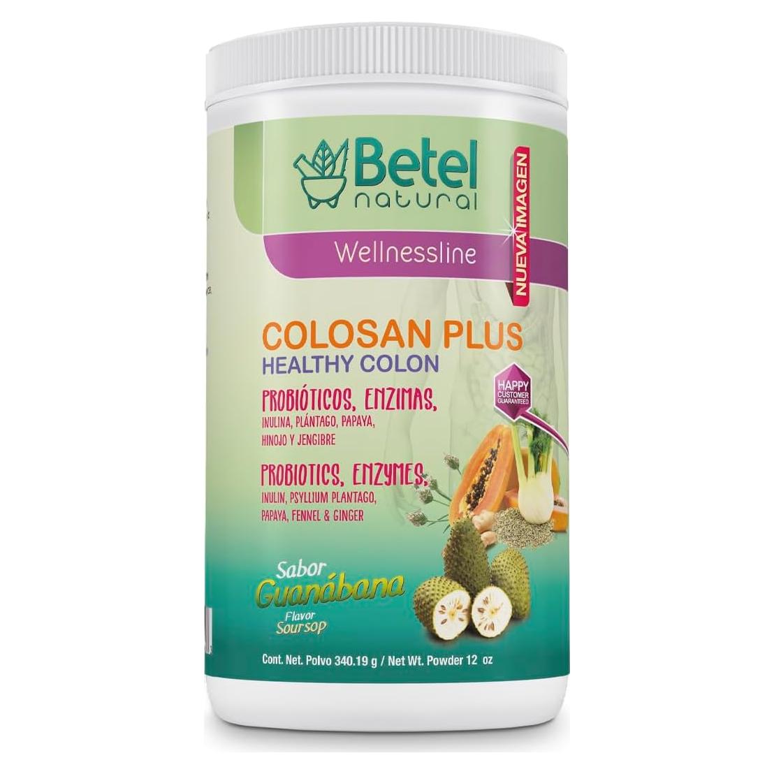 Colosan Plus Betel Natural 422g Sabor Guanabana - Fibra y Probioticos
