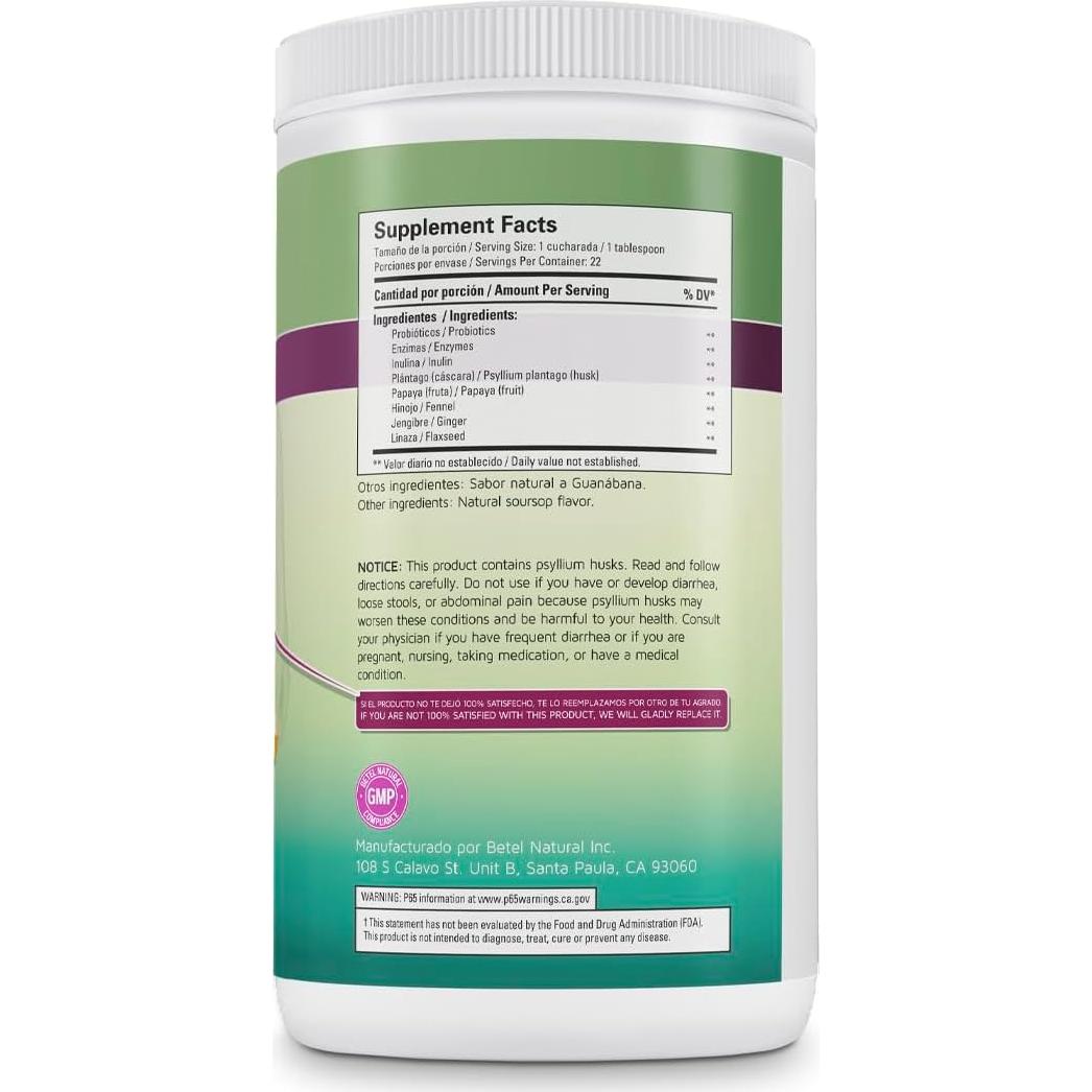 Colosan Plus Betel Natural 422g Sabor Guanabana - Fibra y Probioticos