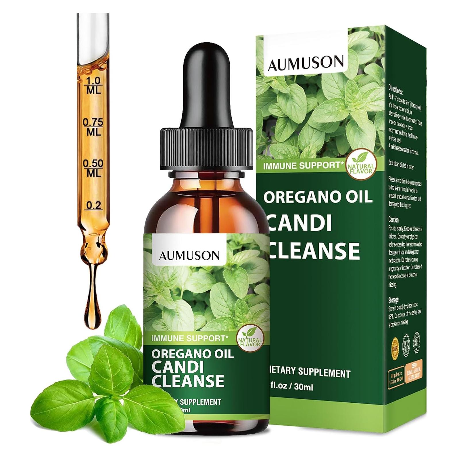 Candi Cleanse Detox AUMUSON - Gotas de Aceite de Orégano 82g