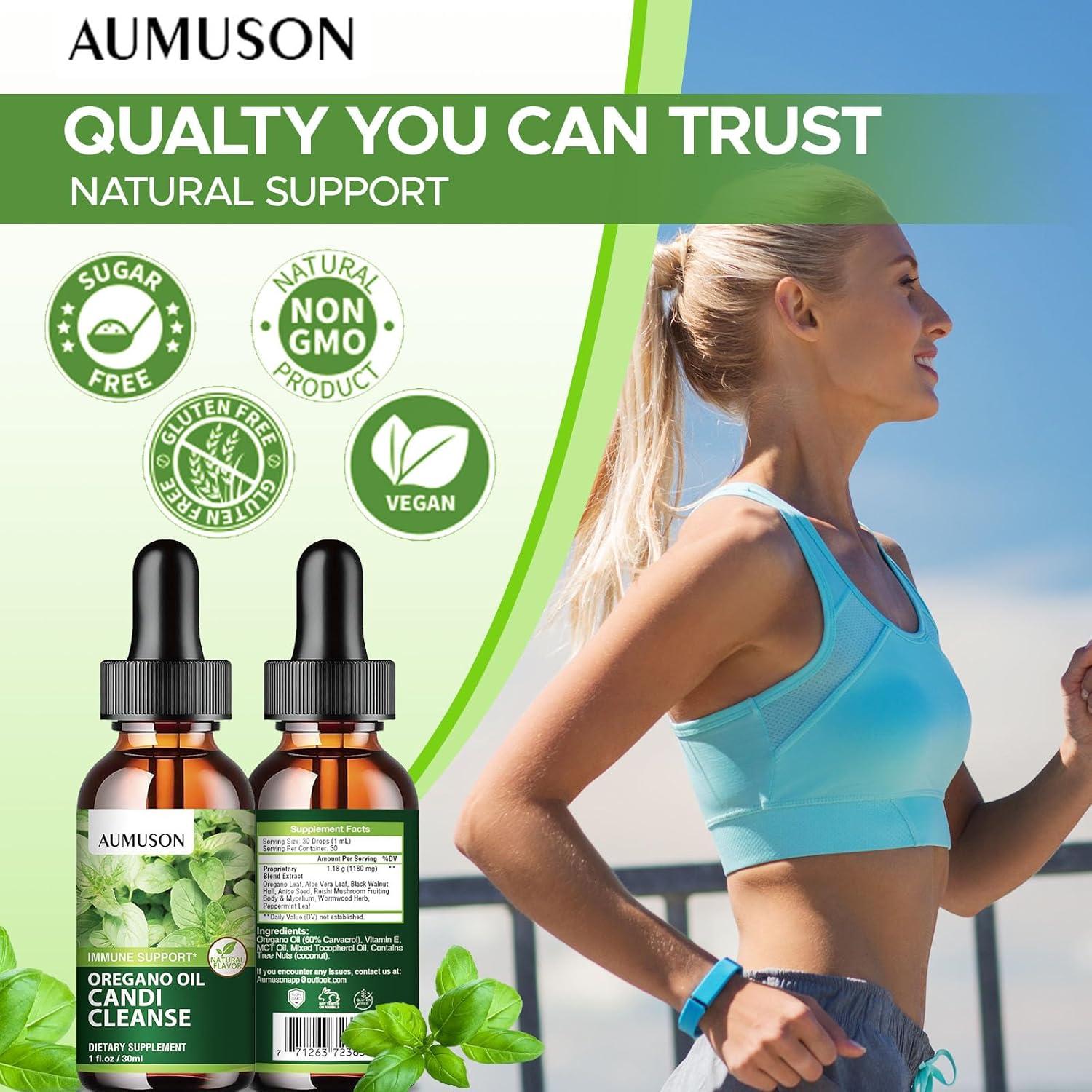 Candi Cleanse Detox AUMUSON - Gotas de Aceite de Orégano 82g