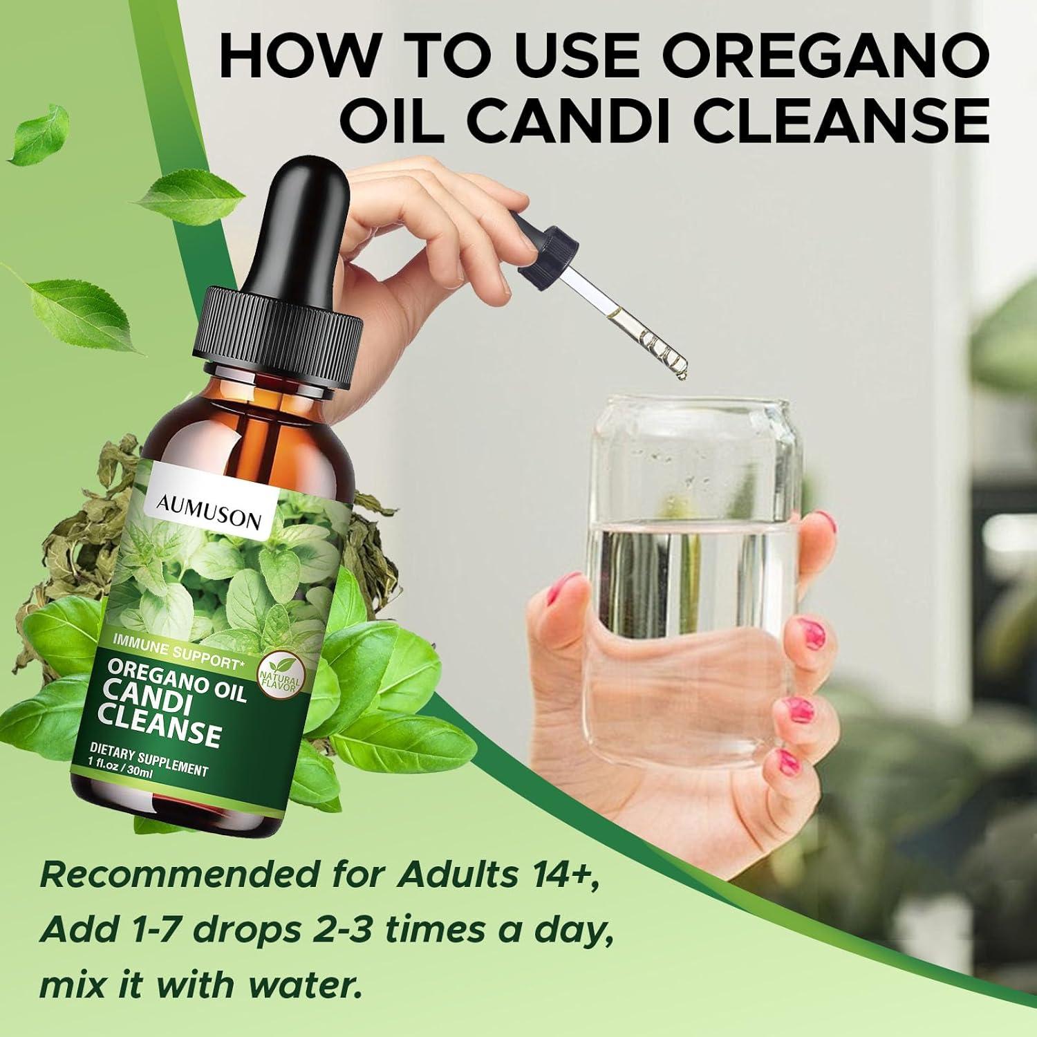 Candi Cleanse Detox AUMUSON - Gotas de Aceite de Orégano 82g