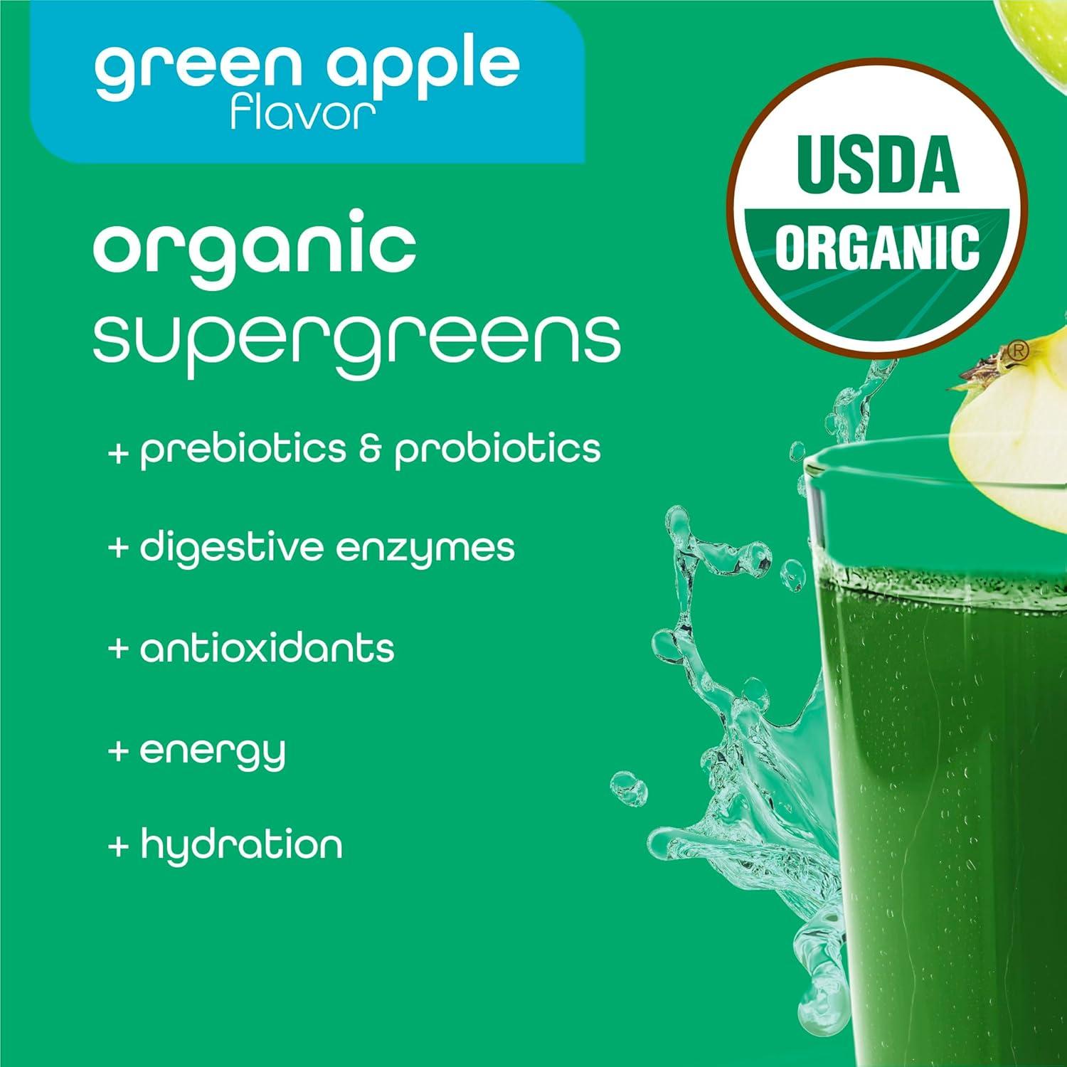 Zena Nutrition Super Verdes Orgánicos 40 Paquetes 70+ Superalimentos