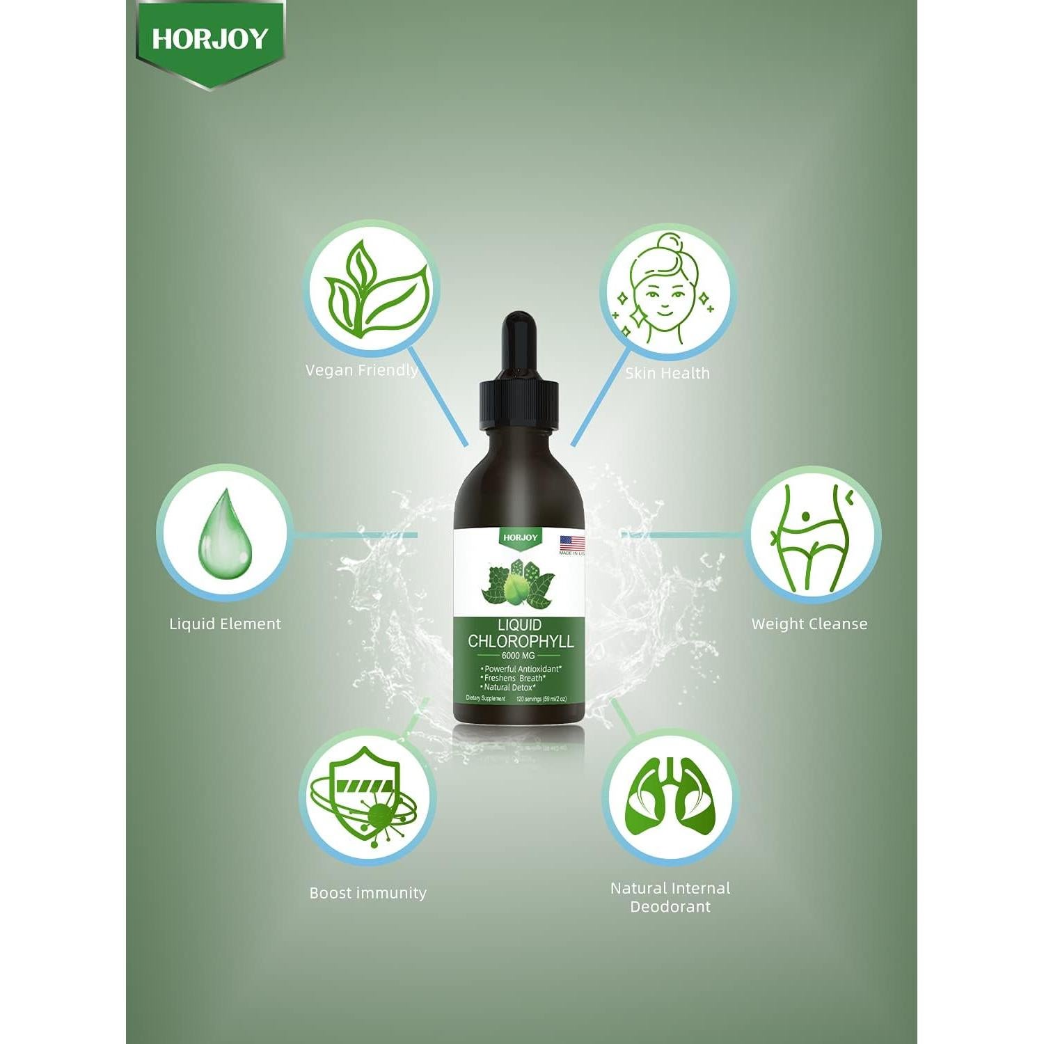 Gotas de Clorofila Líquida Horjoy 59 ml - Energía y Detox