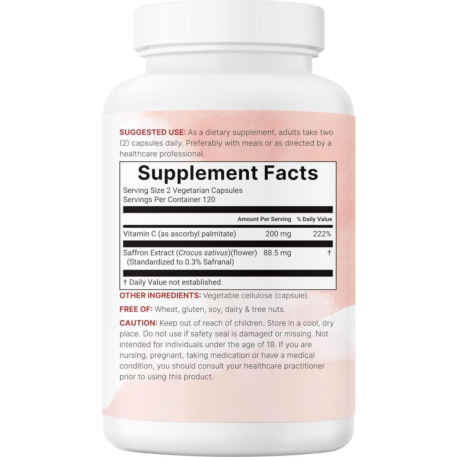 Extracto de Azafrán Puro Micro Ingredients 240 Cápsulas Veganas