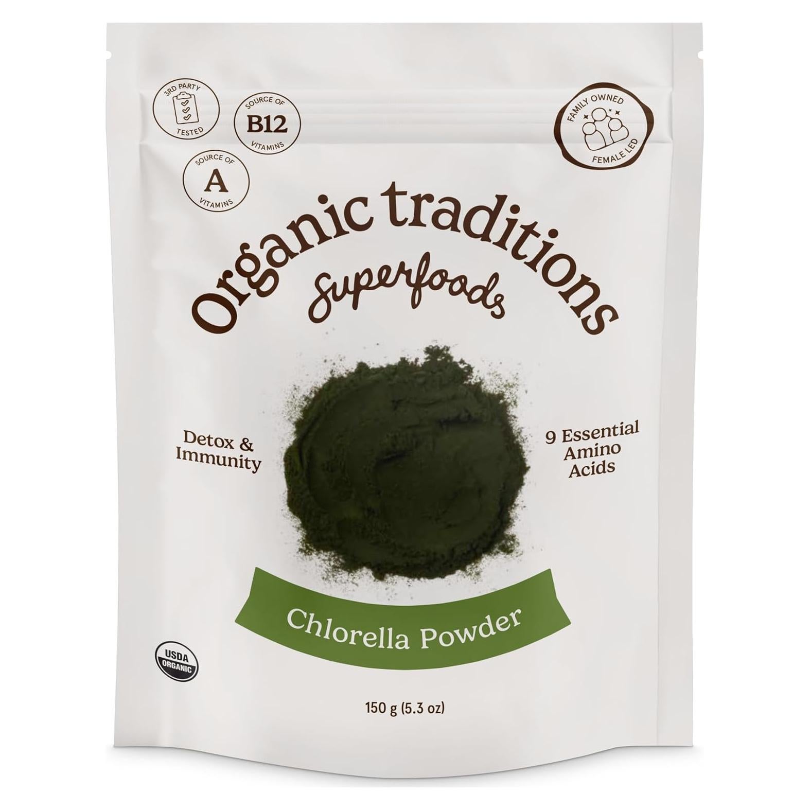 Polvo de Chlorella Orgánica Tradiciones Orgánicas 150g