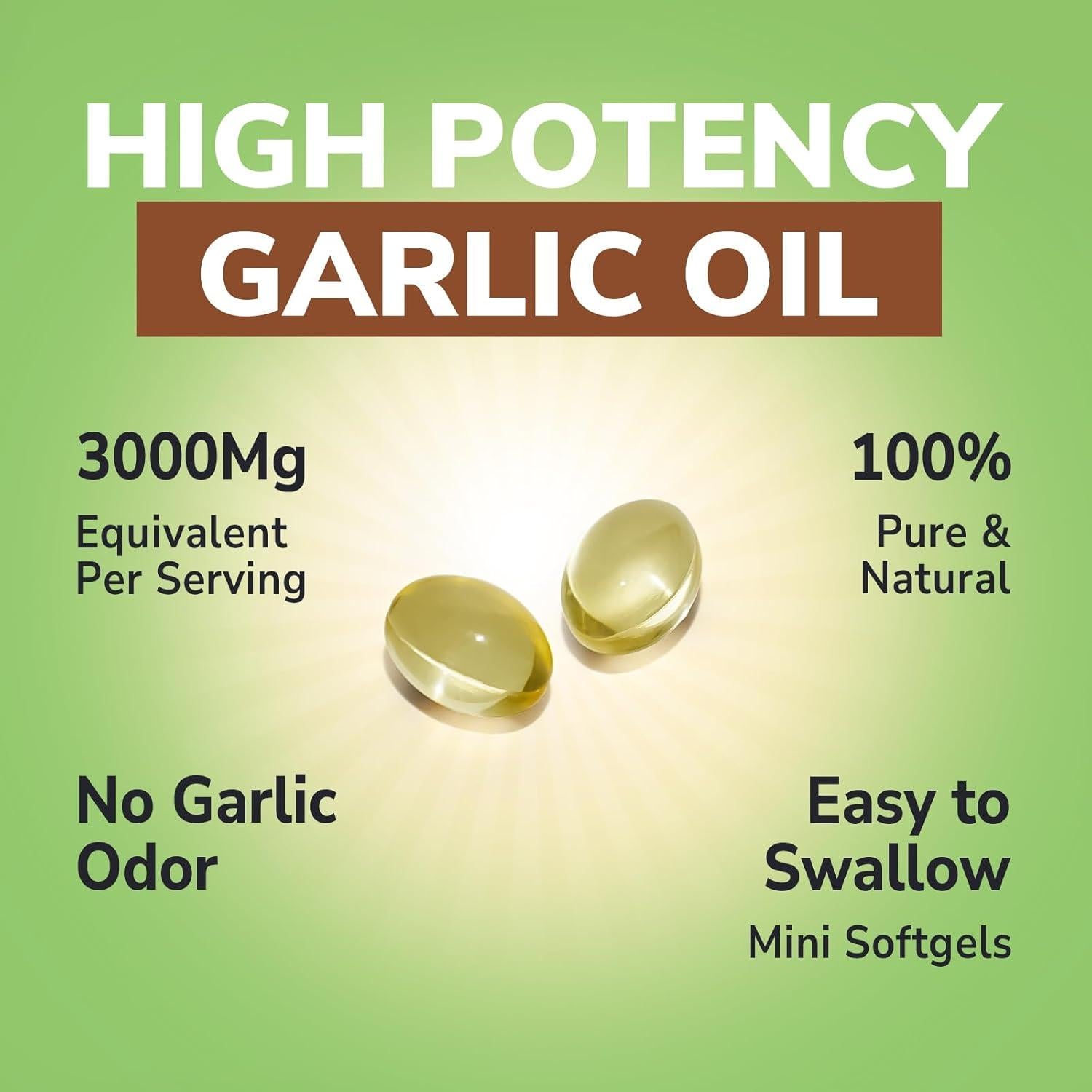 Suplemento de Ajo Sin Olor Vitalibre 180 Softgels 3000mg