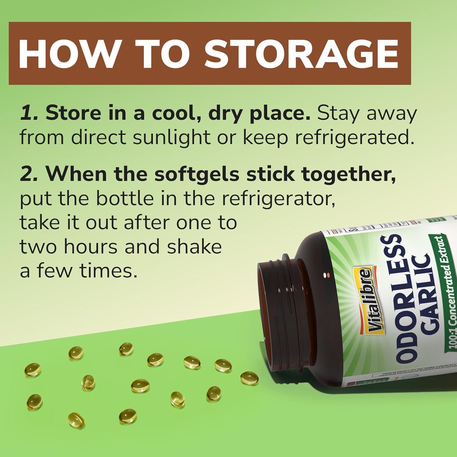 Suplemento de Ajo Sin Olor Vitalibre 180 Softgels 3000mg