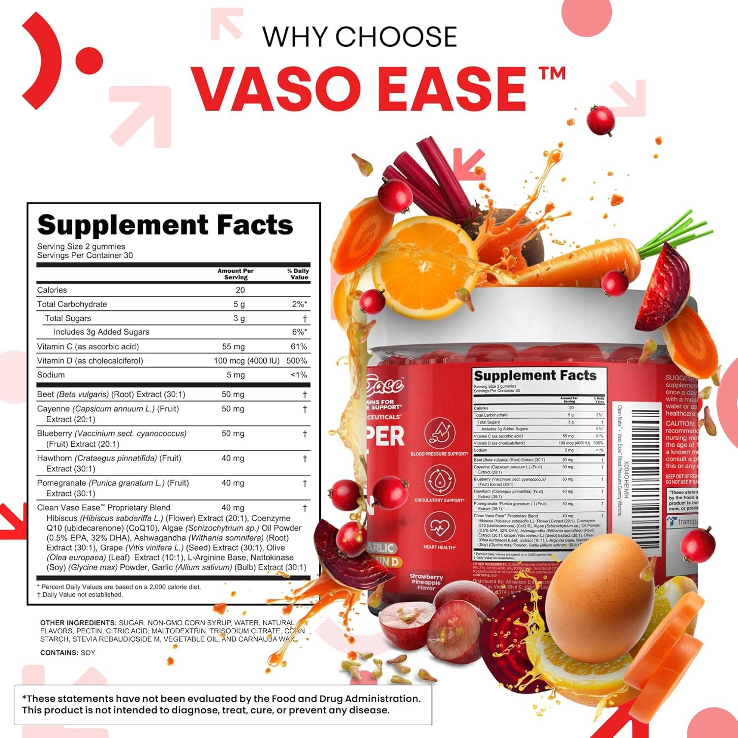 Gomitas de Remolacha Clean Nutraceuticals 60 Unidades - Suplemento Antioxidante