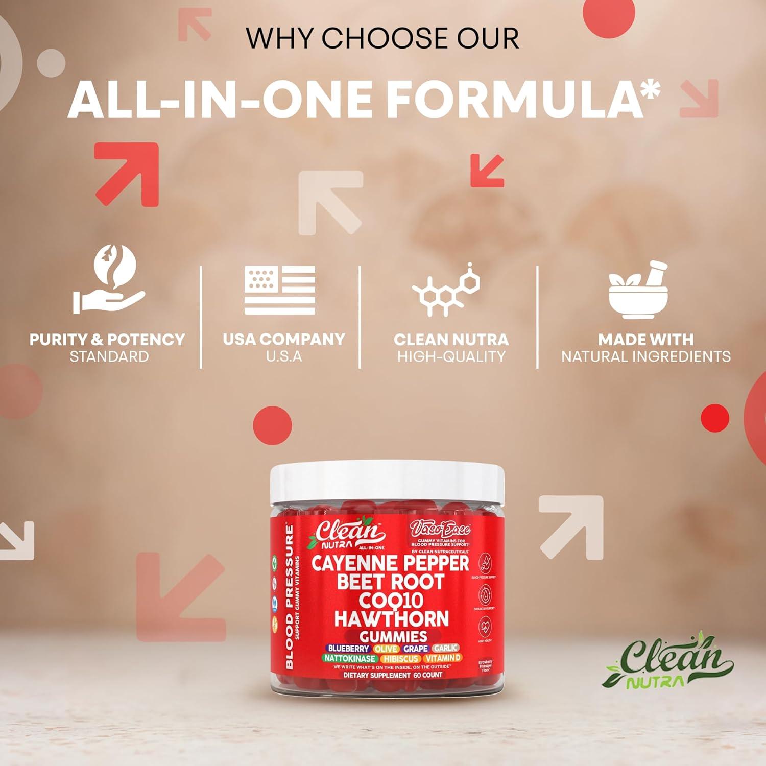 Gomitas de Remolacha Clean Nutraceuticals 60 Unidades - Suplemento Antioxidante