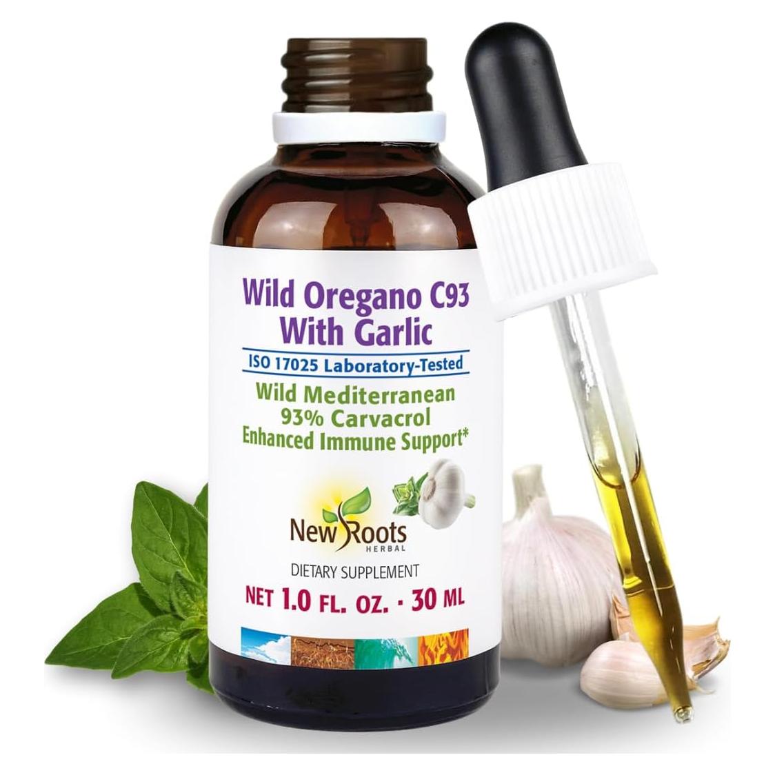 Aceite de Orégano Silvestre con Ajo New Roots 30ml - Inmunidad