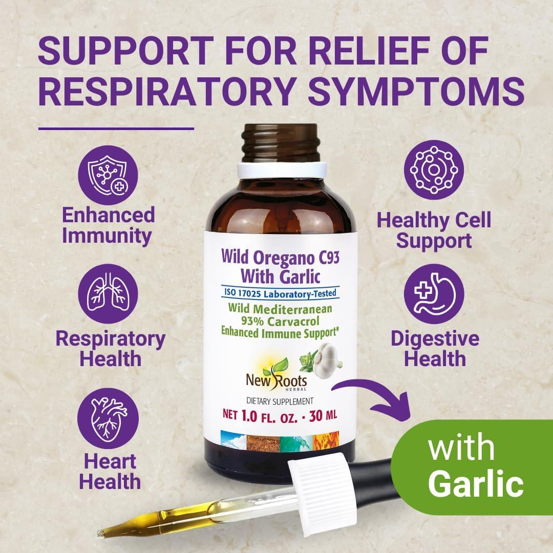 Aceite de Orégano Silvestre con Ajo New Roots 30ml - Inmunidad
