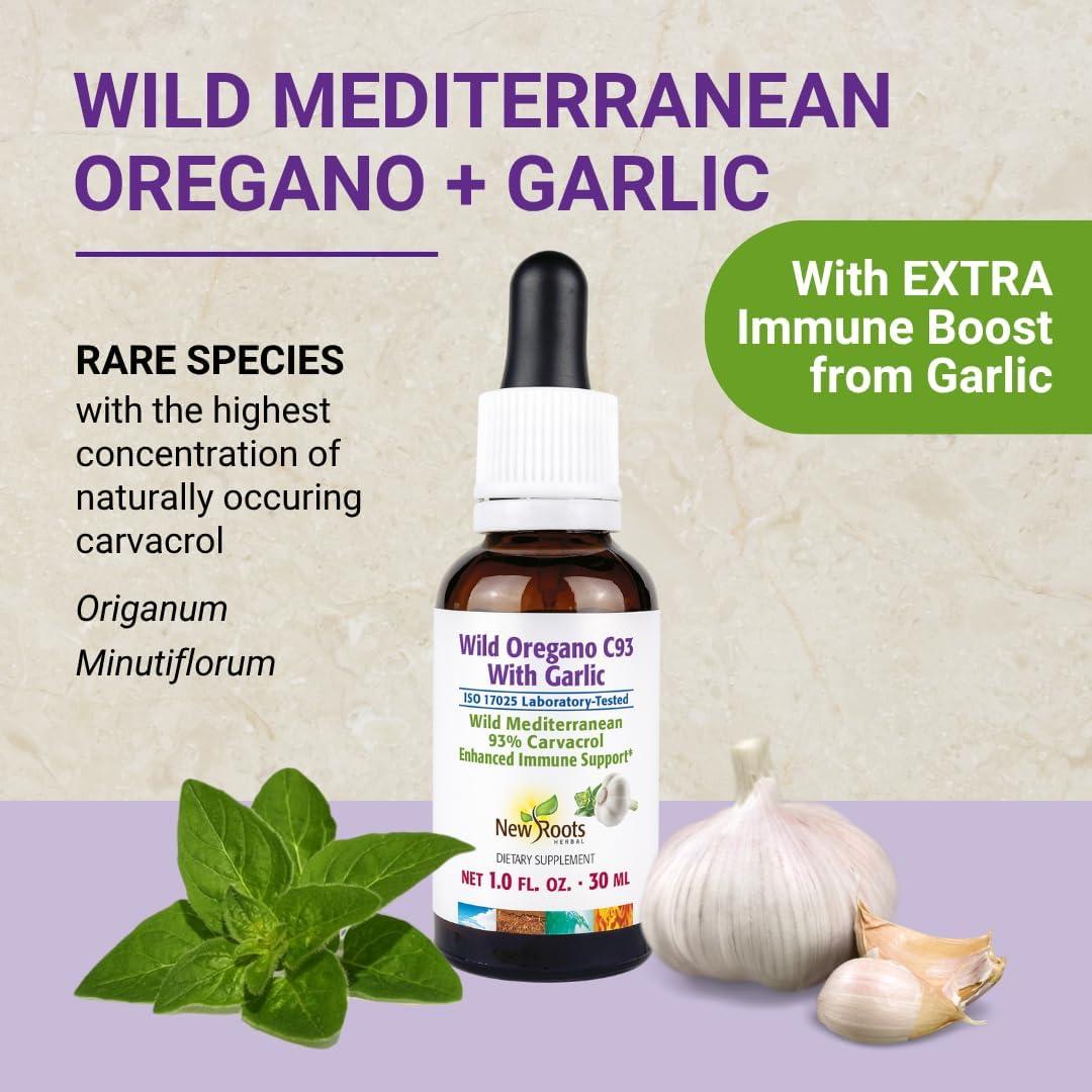 Aceite de Orégano Silvestre con Ajo New Roots 30ml - Inmunidad