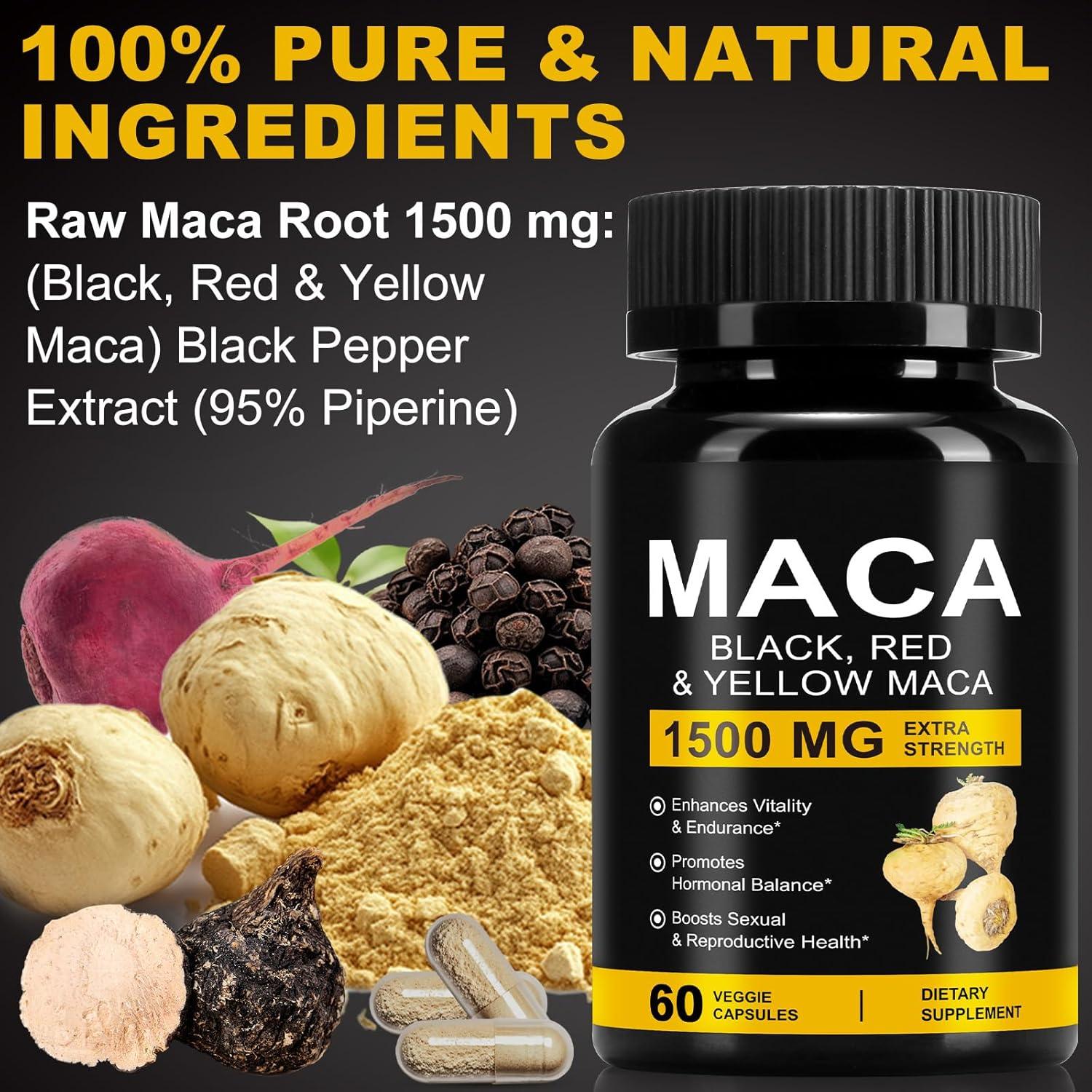 Cápsulas de Maca Orgánica 1500 mg - 60 Veganas - DaiaSns