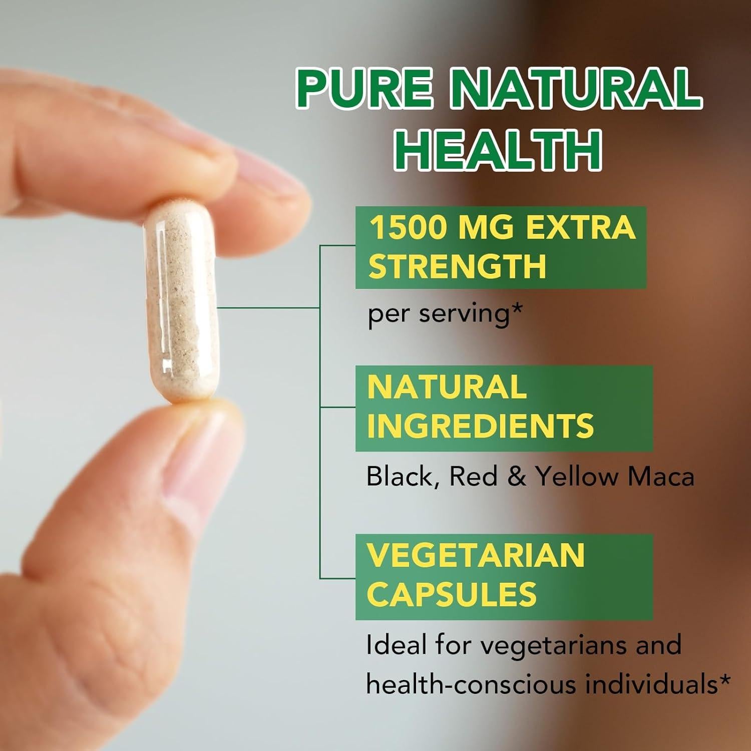 Cápsulas de Raíz de Maca Vceeoy 1500mg - 60 Unidades