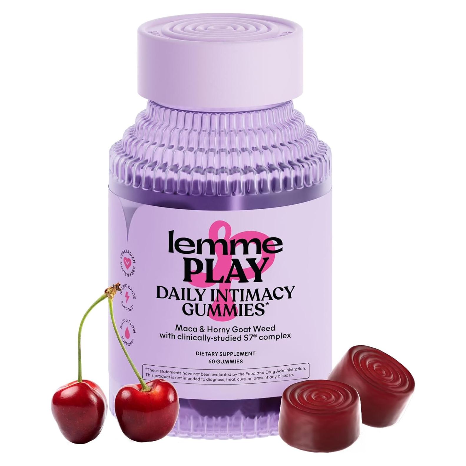 Gominolas Lemme Play para Intimidad - 60 Unidades Sabor Cereza