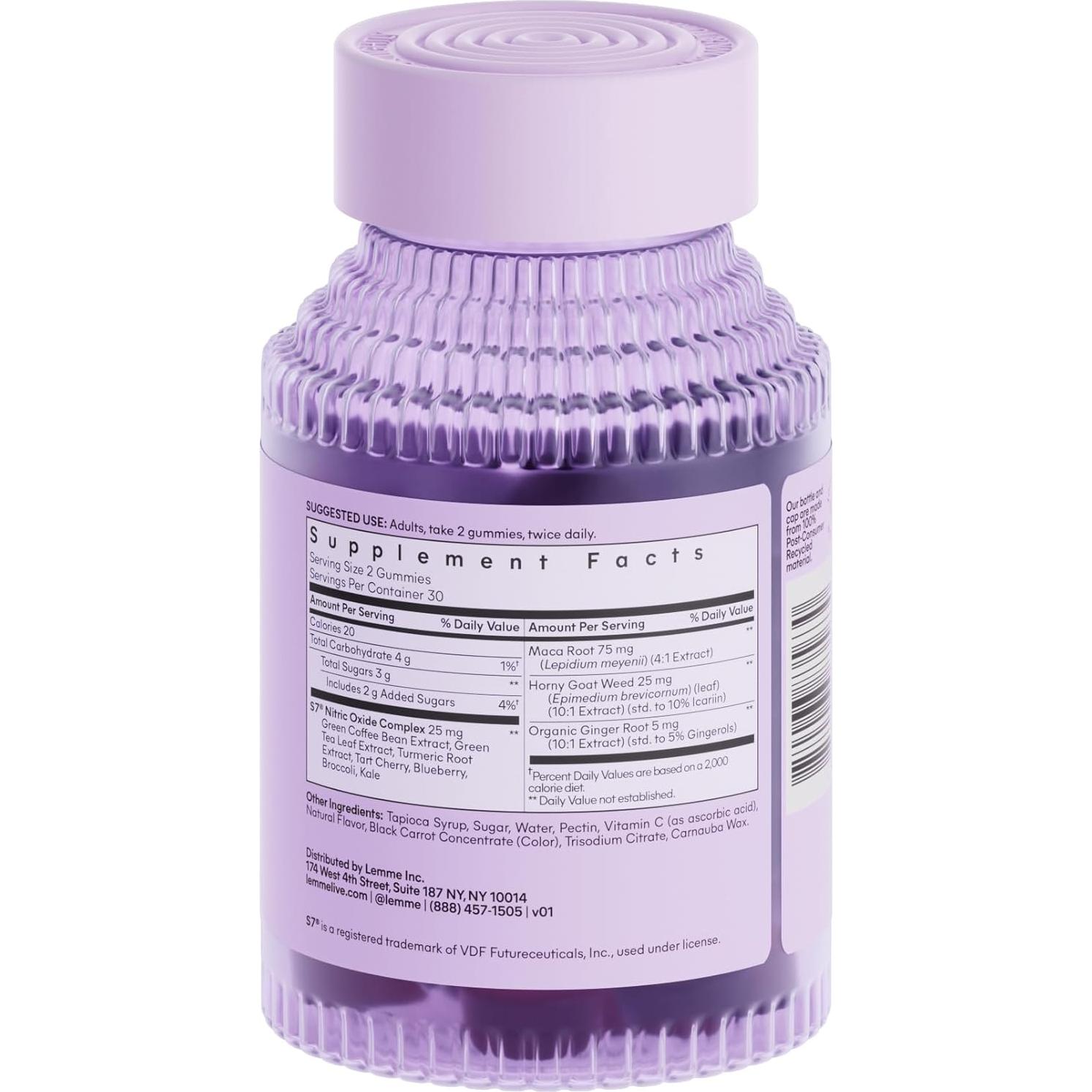 Gominolas Lemme Play para Intimidad - 60 Unidades Sabor Cereza