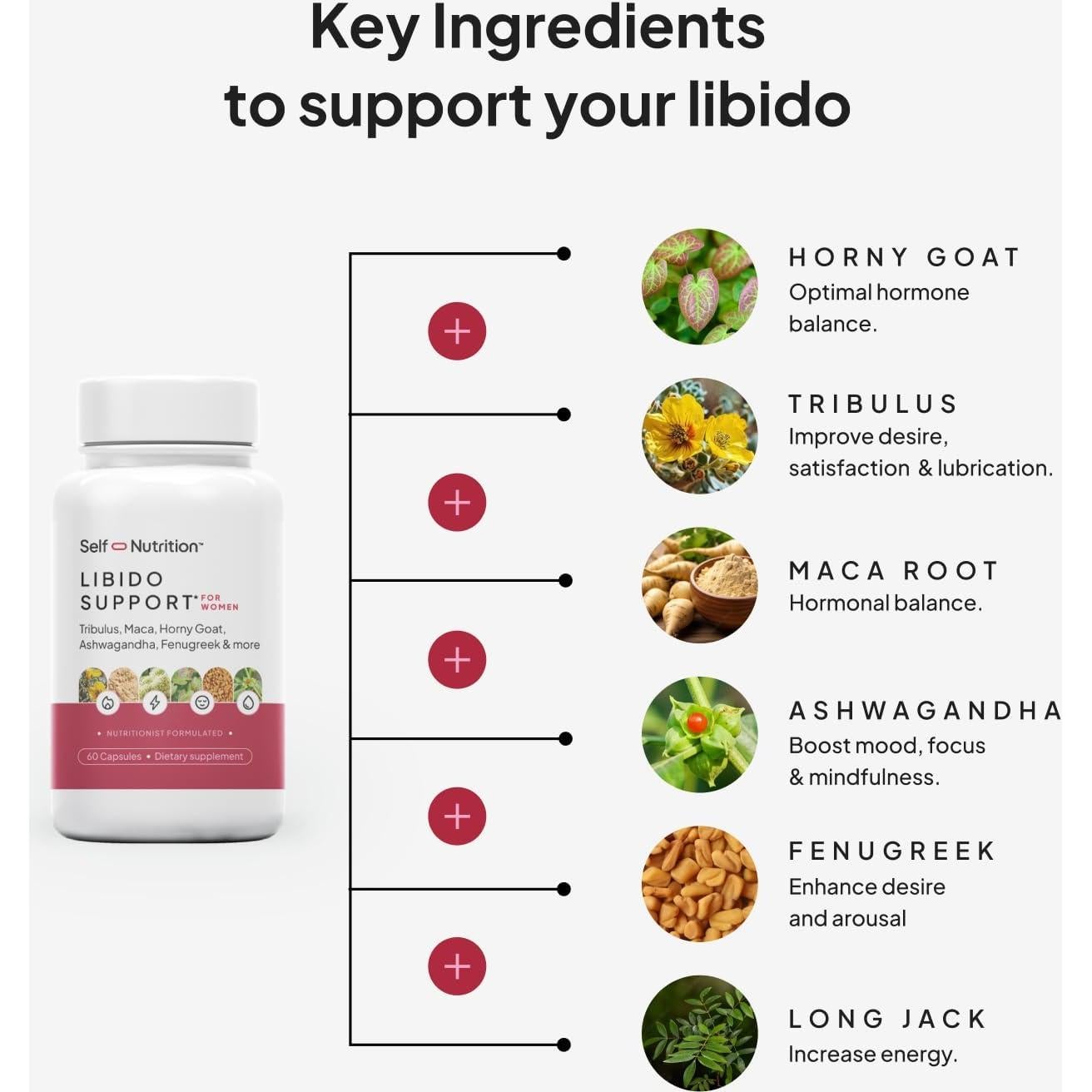 Aumentador de Libido para Mujeres Nutrición Personal - 60 Cápsulas