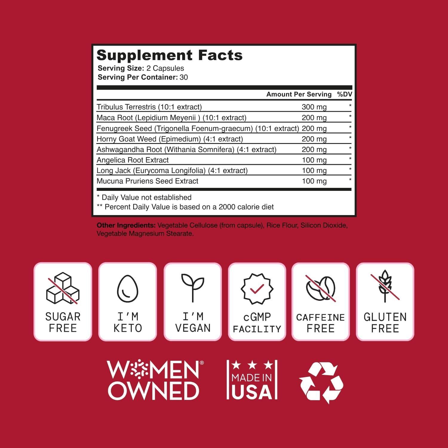 Aumentador de Libido para Mujeres Nutrición Personal - 60 Cápsulas