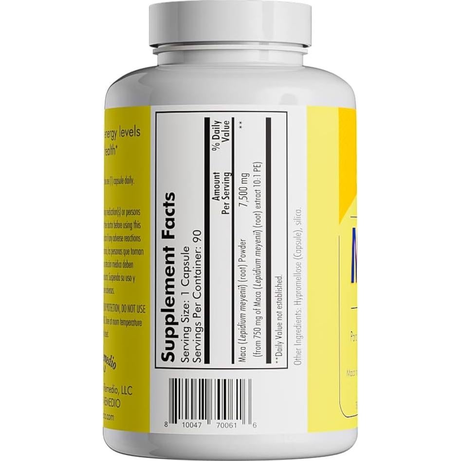 Suplemento Dietético Santo Remedio Maca 750 mg 90 Cápsulas