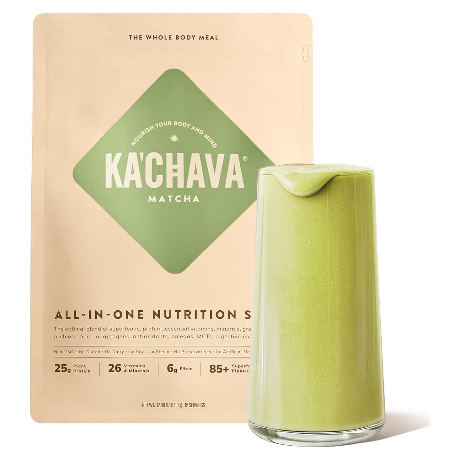 Batido Integral Ka'Chava Matcha 915g - Proteína Vegana y Superalimentos