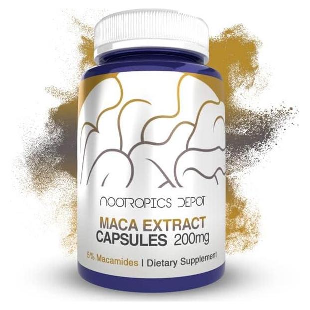Cápsulas de Extracto de Maca Nootropics Depot 60 Unidades 5% Macamidas