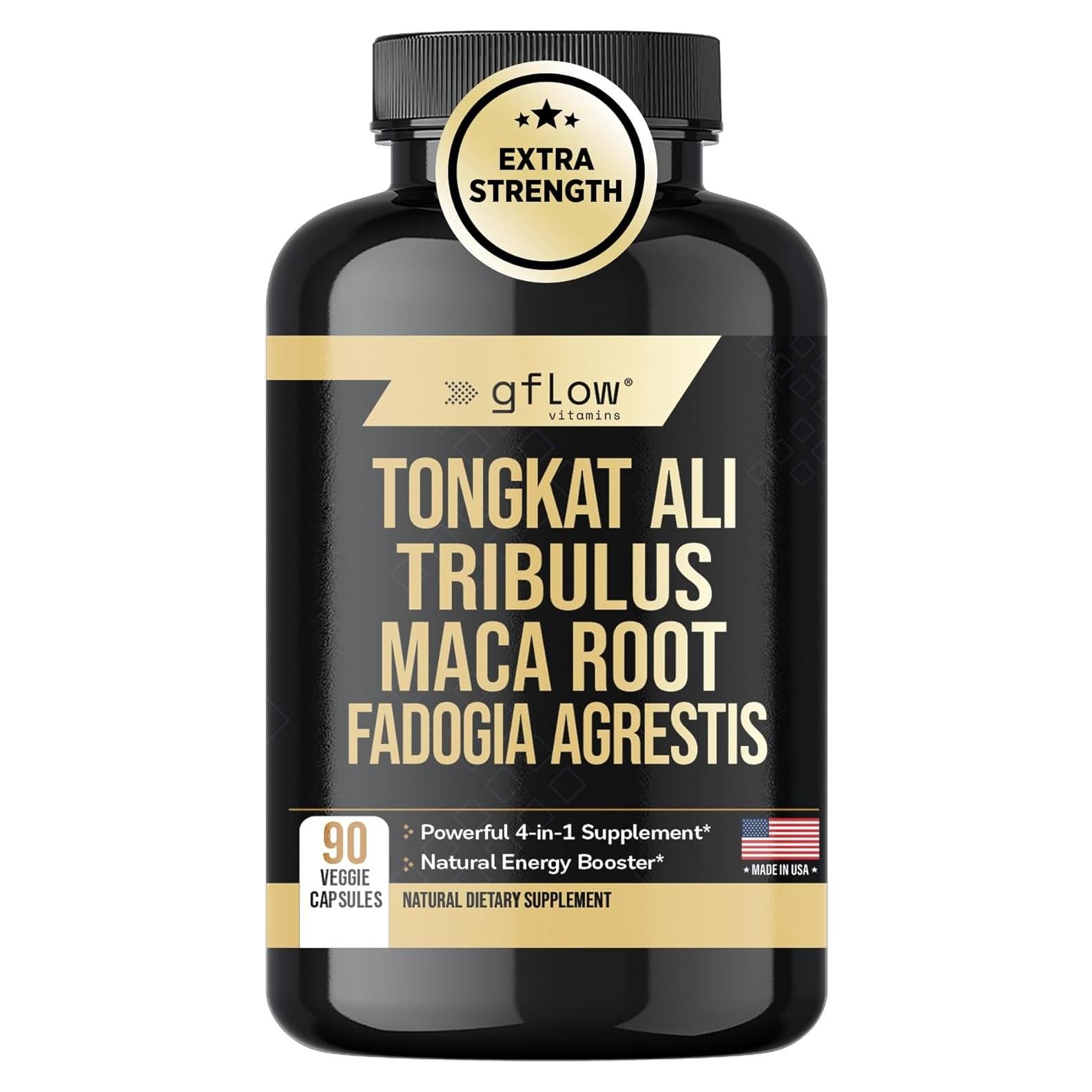 Extracto de Tongkat Ali Gflow Vitamins - 500mg - Energía y Vitalidad