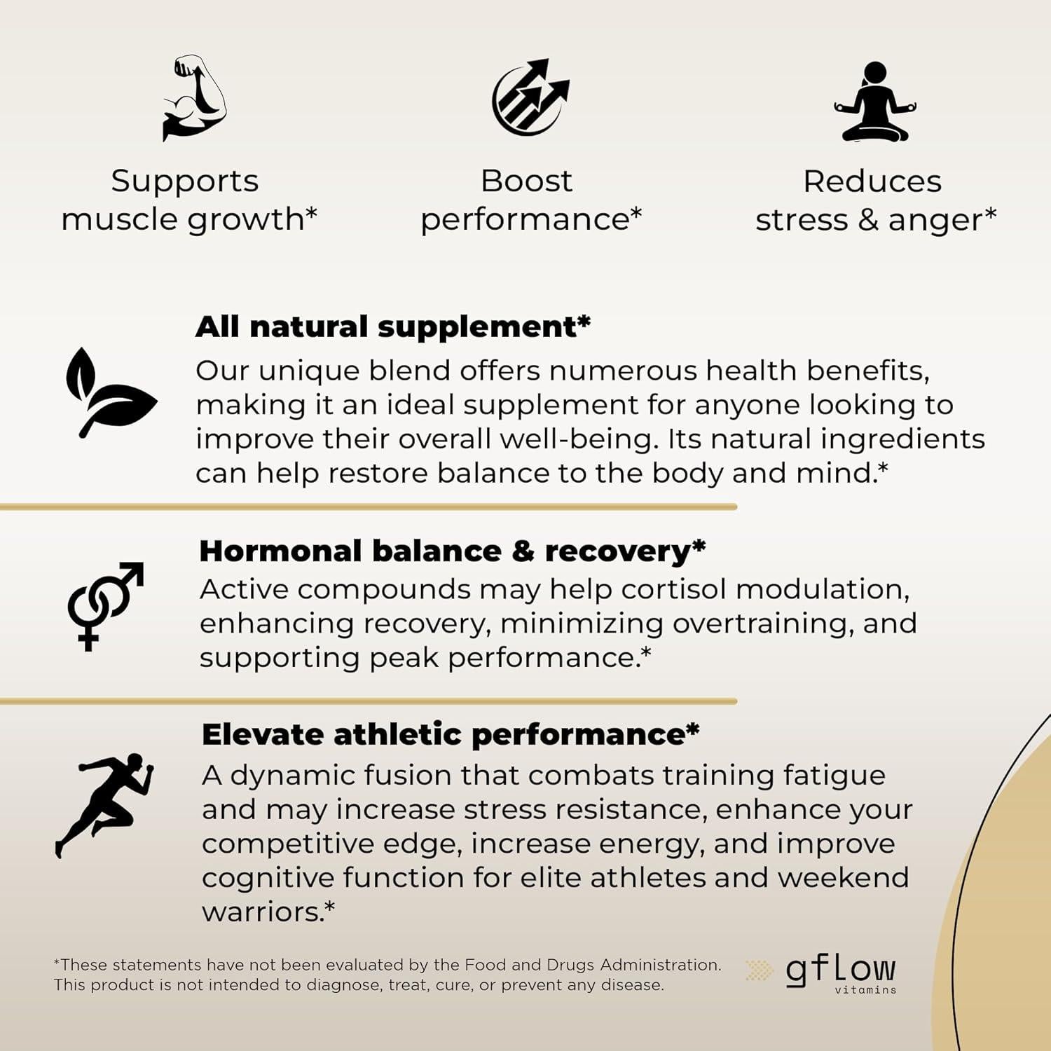 Extracto de Tongkat Ali Gflow Vitamins - 500mg - Energía y Vitalidad