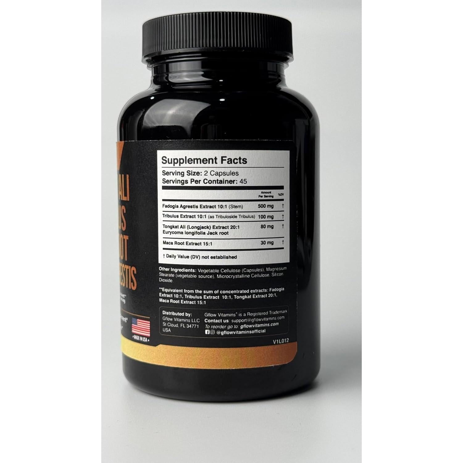 Extracto de Tongkat Ali Gflow Vitamins - 500mg - Energía y Vitalidad