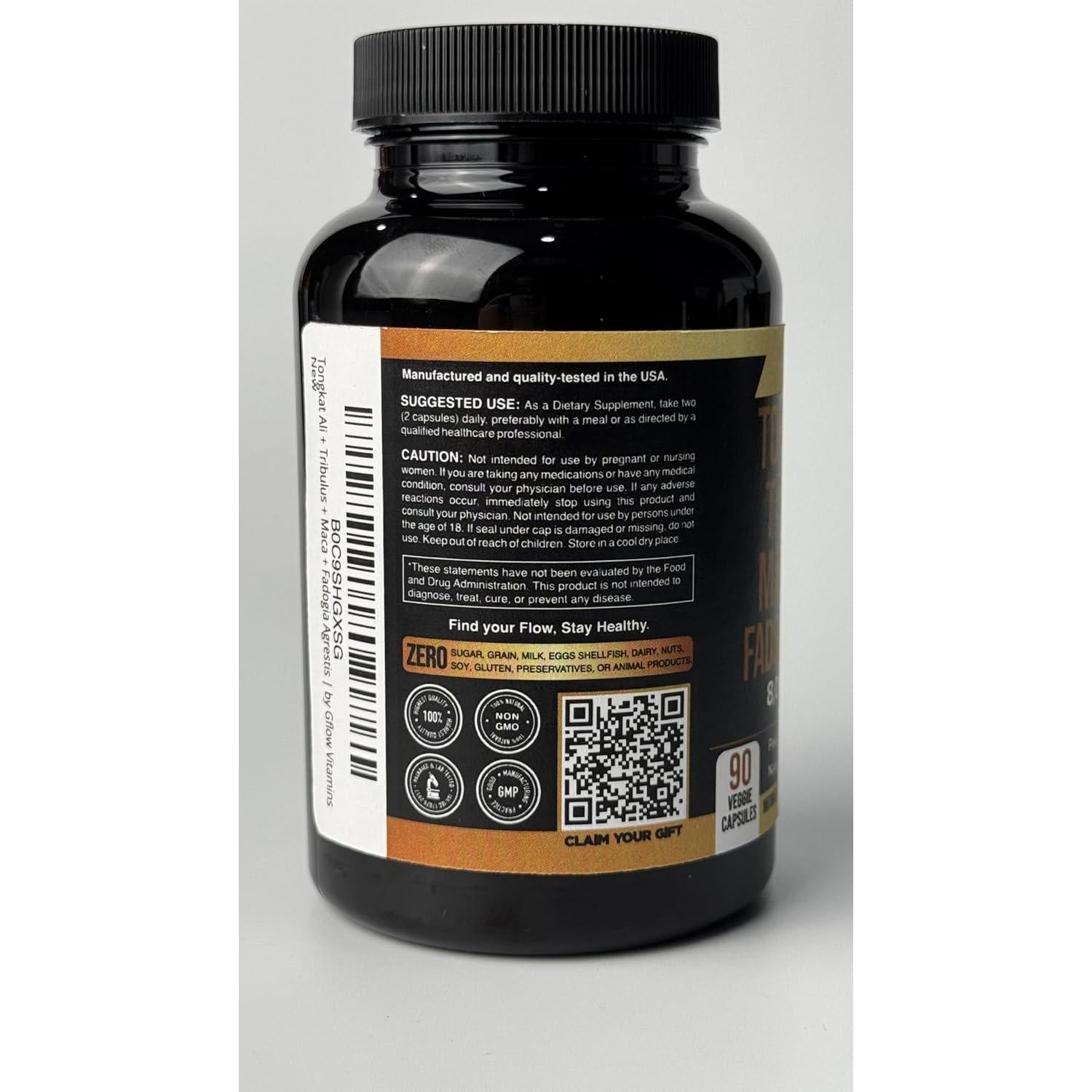 Extracto de Tongkat Ali Gflow Vitamins - 500mg - Energía y Vitalidad