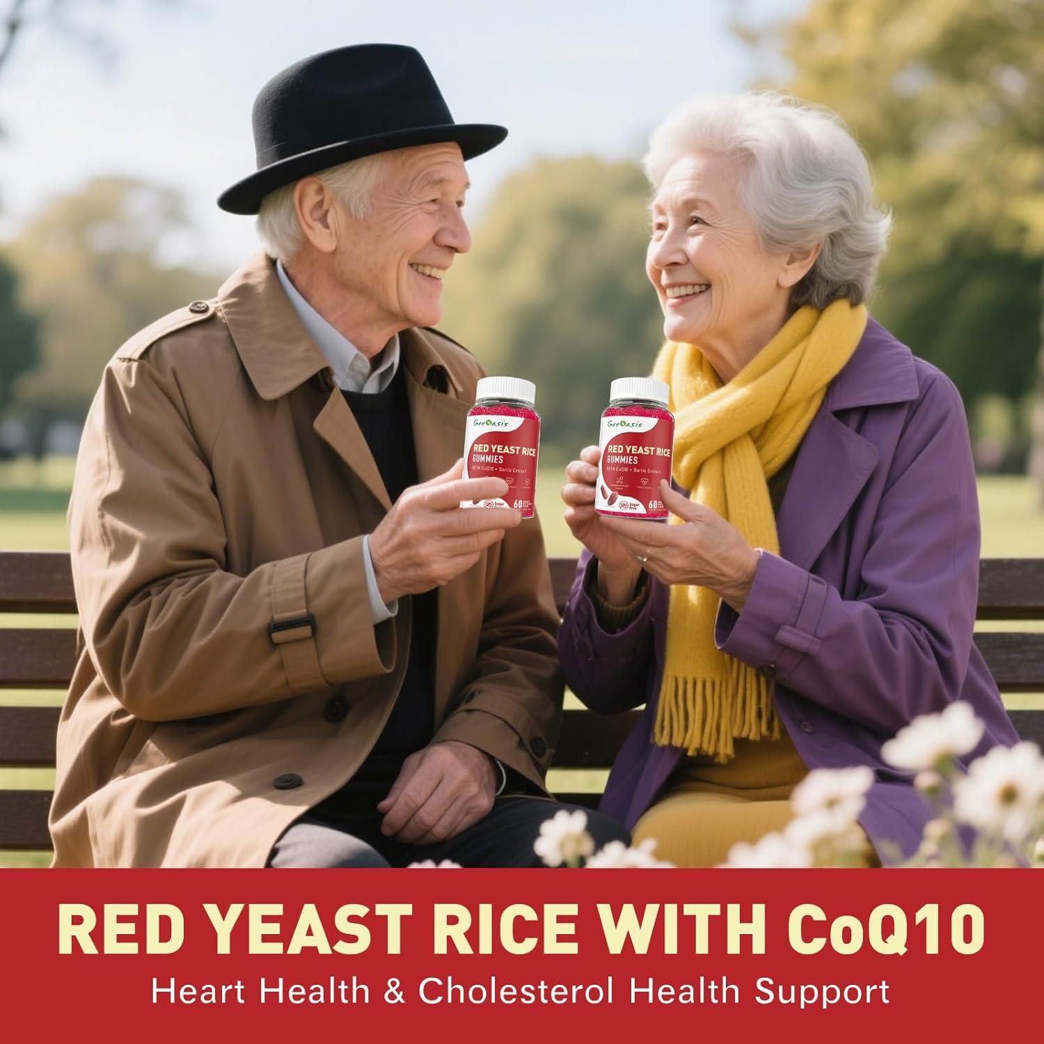 Gomas de Arroz de Levadura Roja Geeoasis 60 Ct - Sin Azúcar