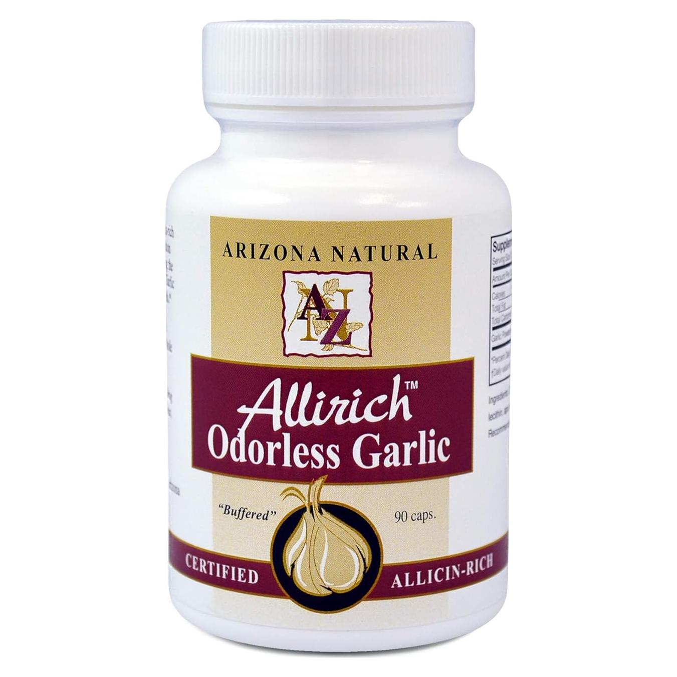 Suplemento Ajo Sin Olor Arizona Natural 90 Cápsulas 500 mg