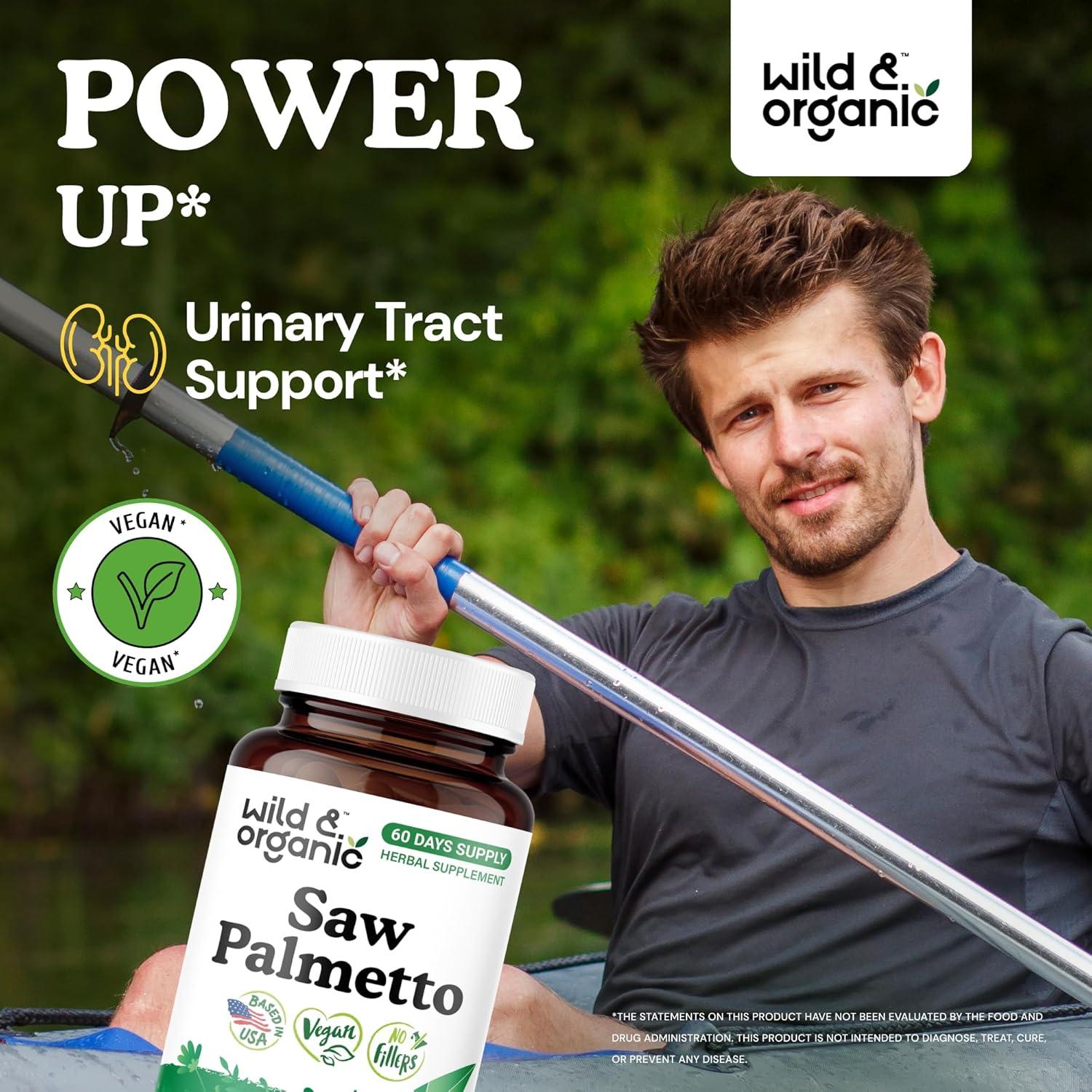 Cápsulas de Palma Enana Silvestre 500 mg - Wild & Organic - 60 Unidades