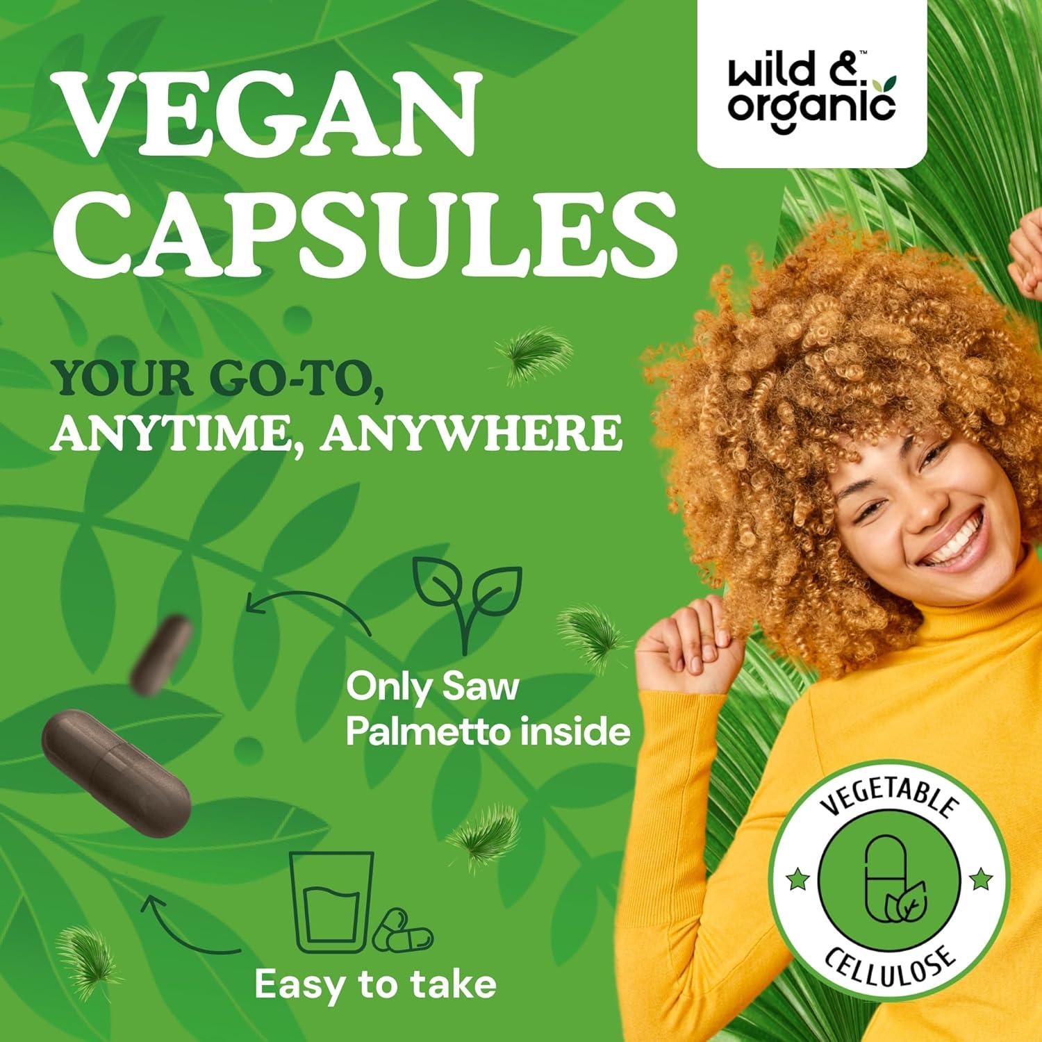 Cápsulas de Palma Enana Silvestre 500 mg - Wild & Organic - 60 Unidades