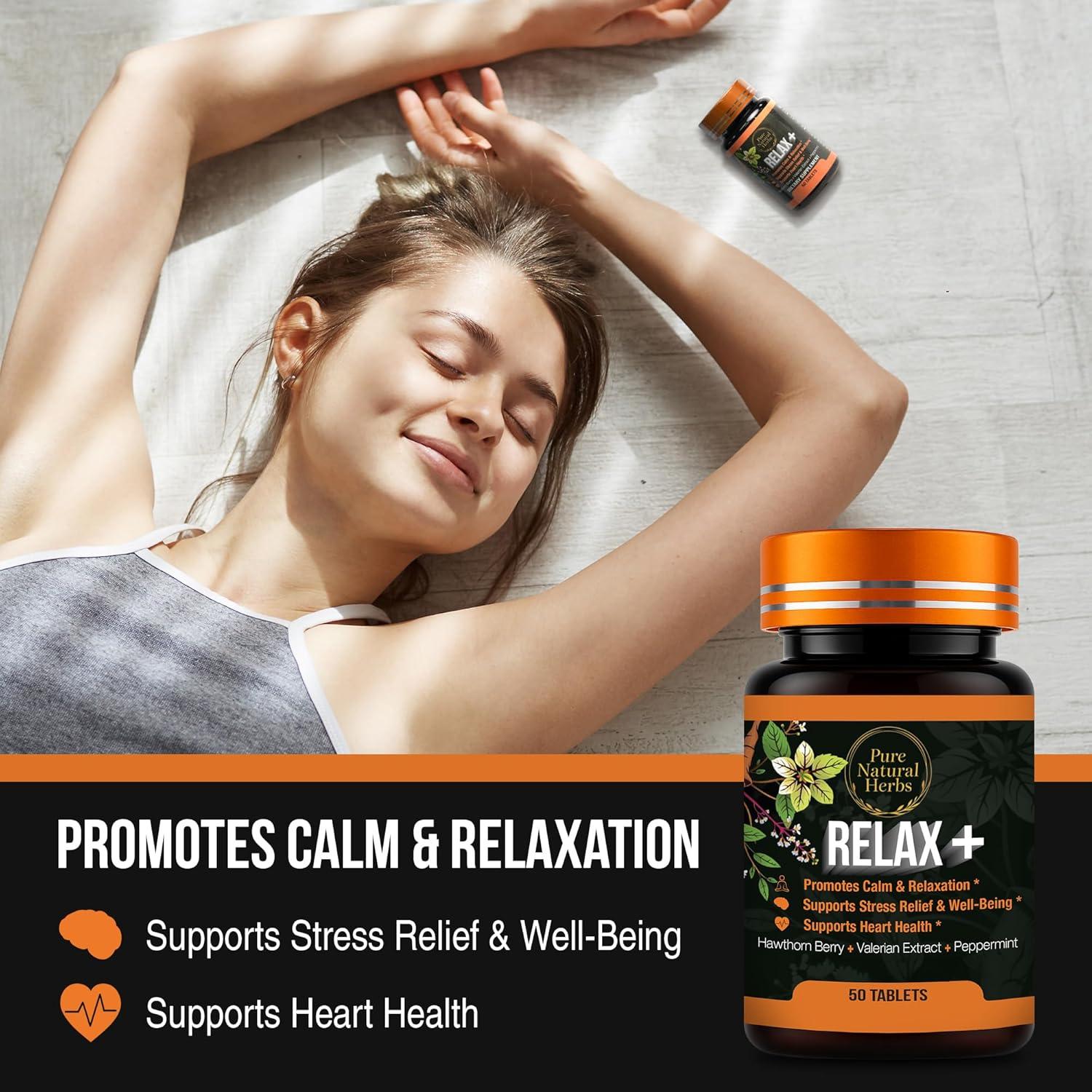 Tabletas Calmantes de Valeriana y Espino Pure Natural 50 Unidades