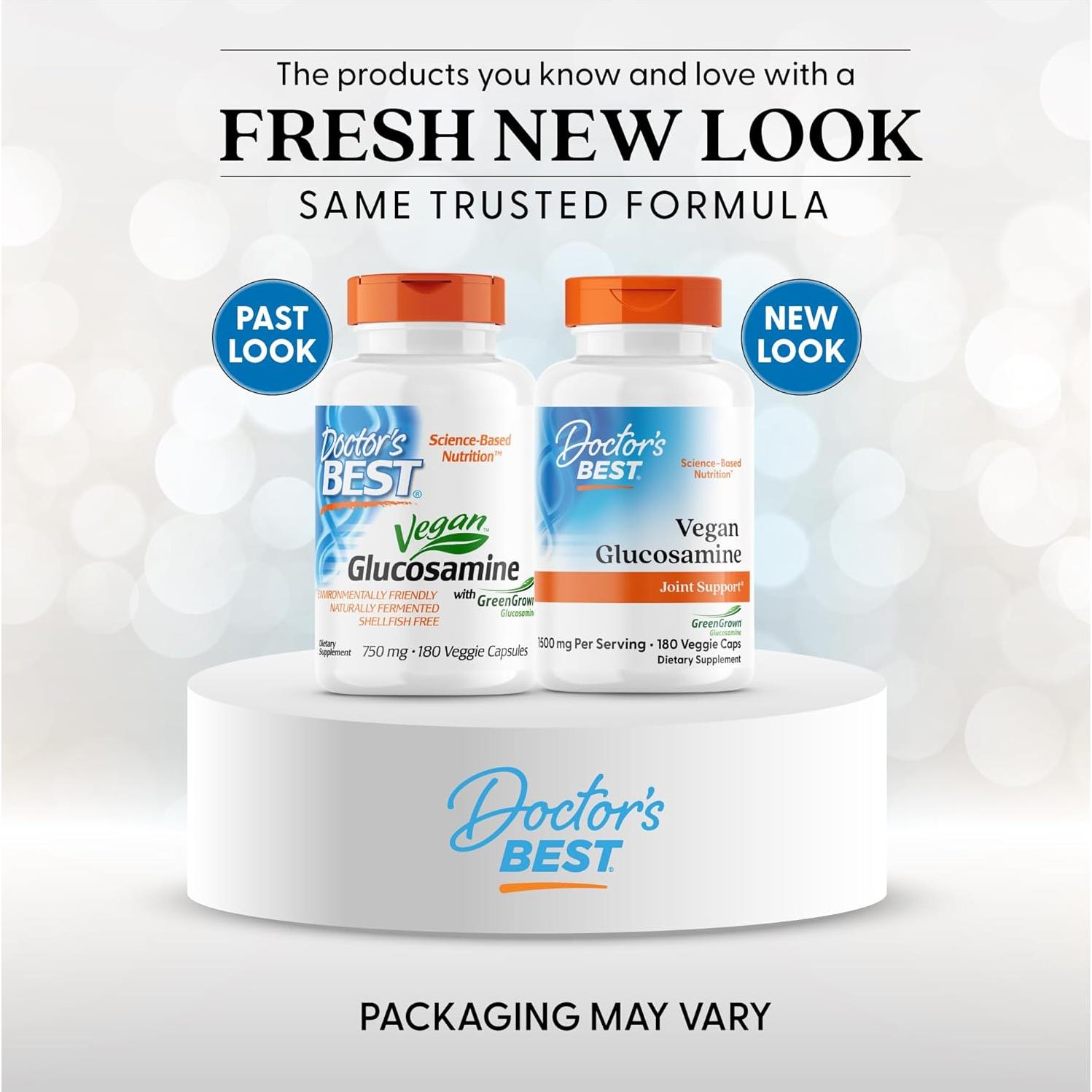 Glucosamina Sulfato Vegana Doctor's Best 750 mg 180 Cápsulas