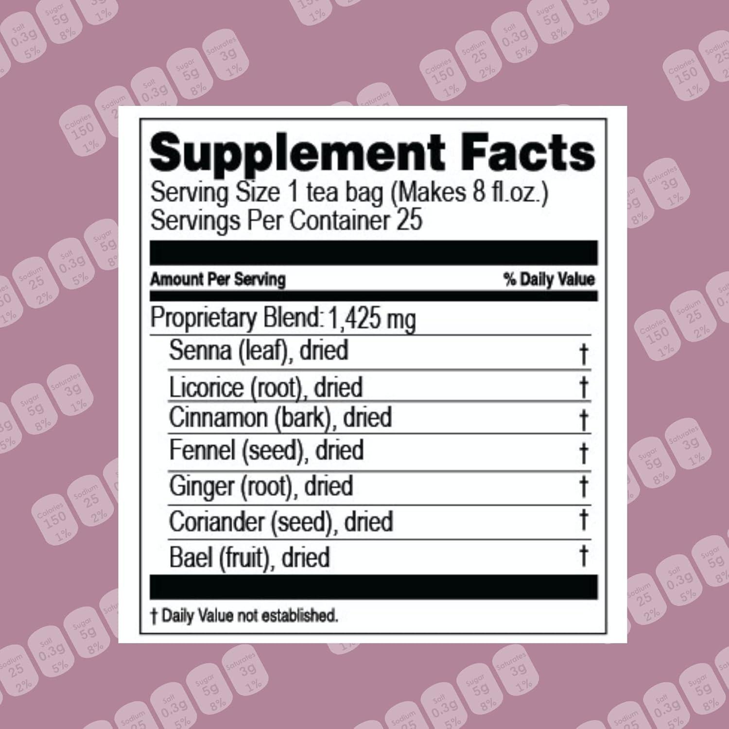 Té Herbal de Limpieza de Colon Hyleys Acai Berry - 25 Bolsitas