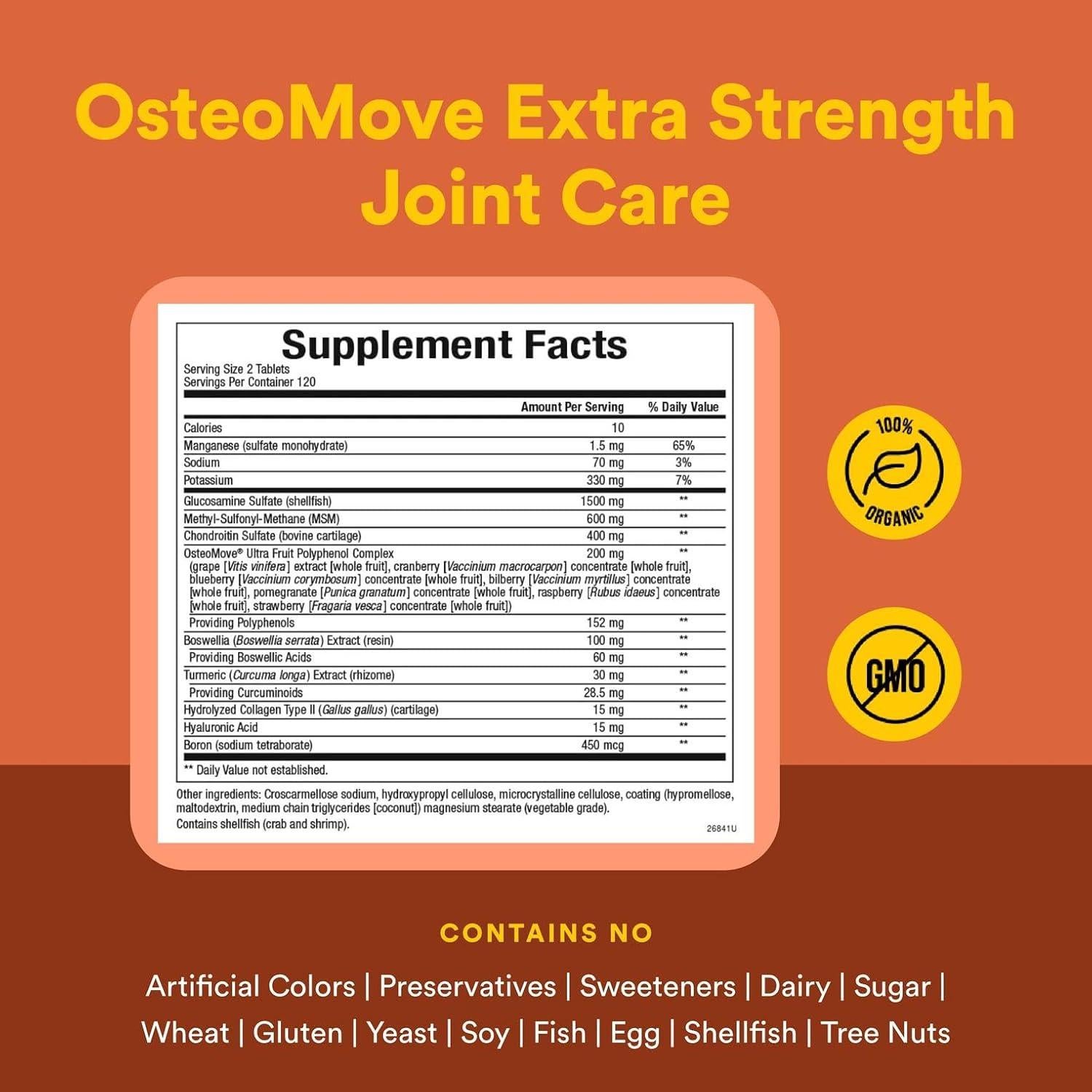 OsteoMove Cuidado Articular Factores Naturales 240 tabletas