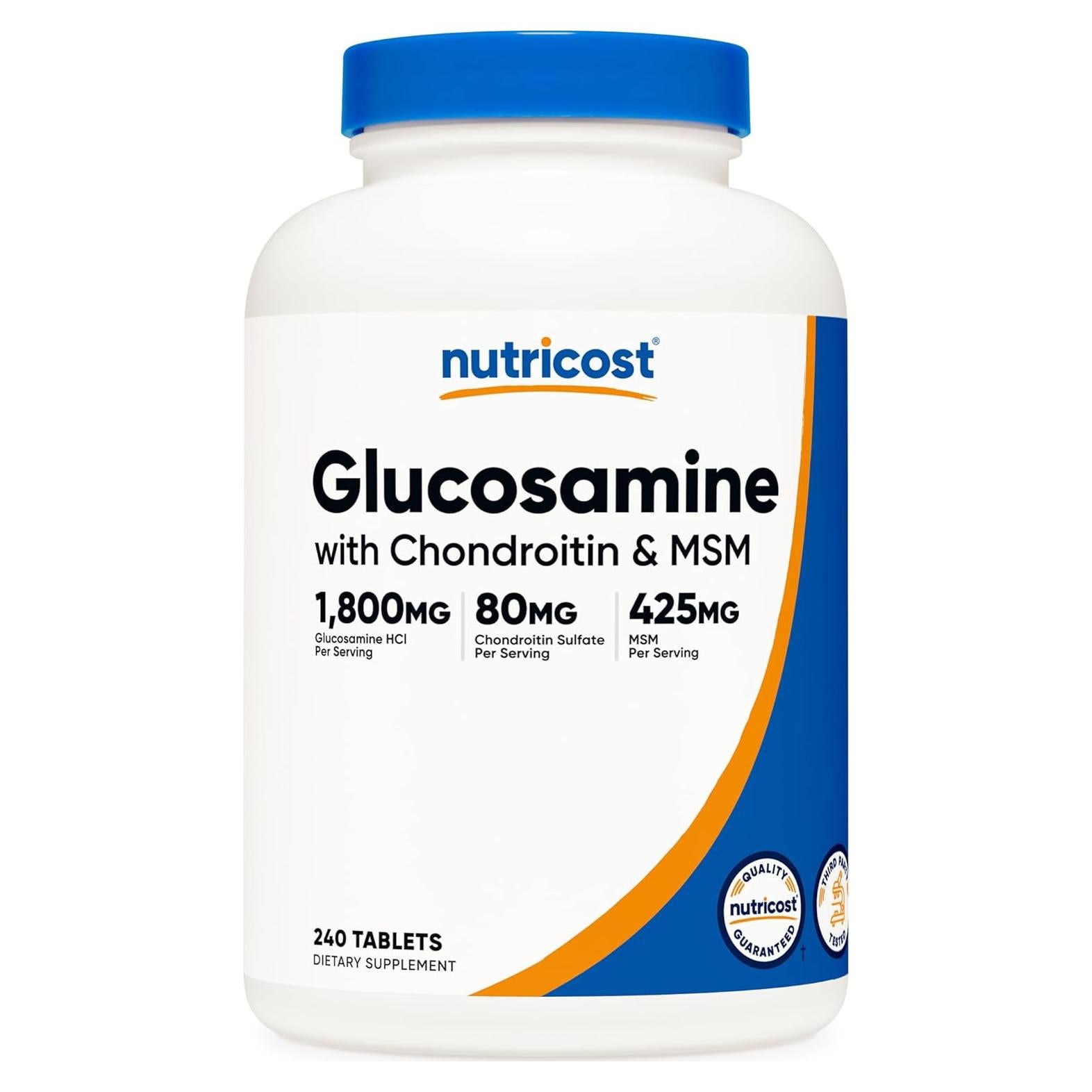 Nutricost Glucosamina 1800mg con Condroitina y MSM 240 Tabletas
