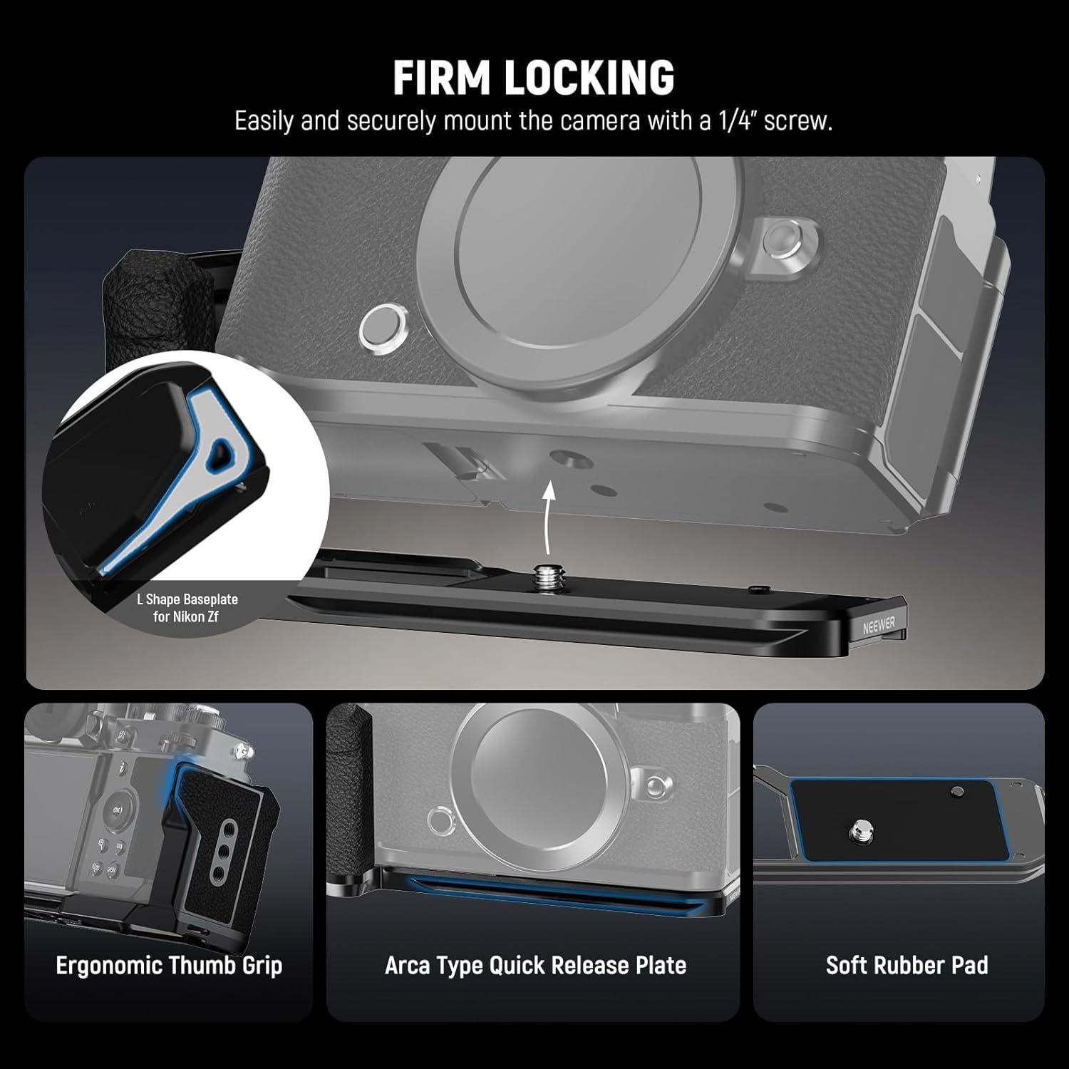 Mango en L NEEWER CA134 para Cámara Nikon Zf con Botón