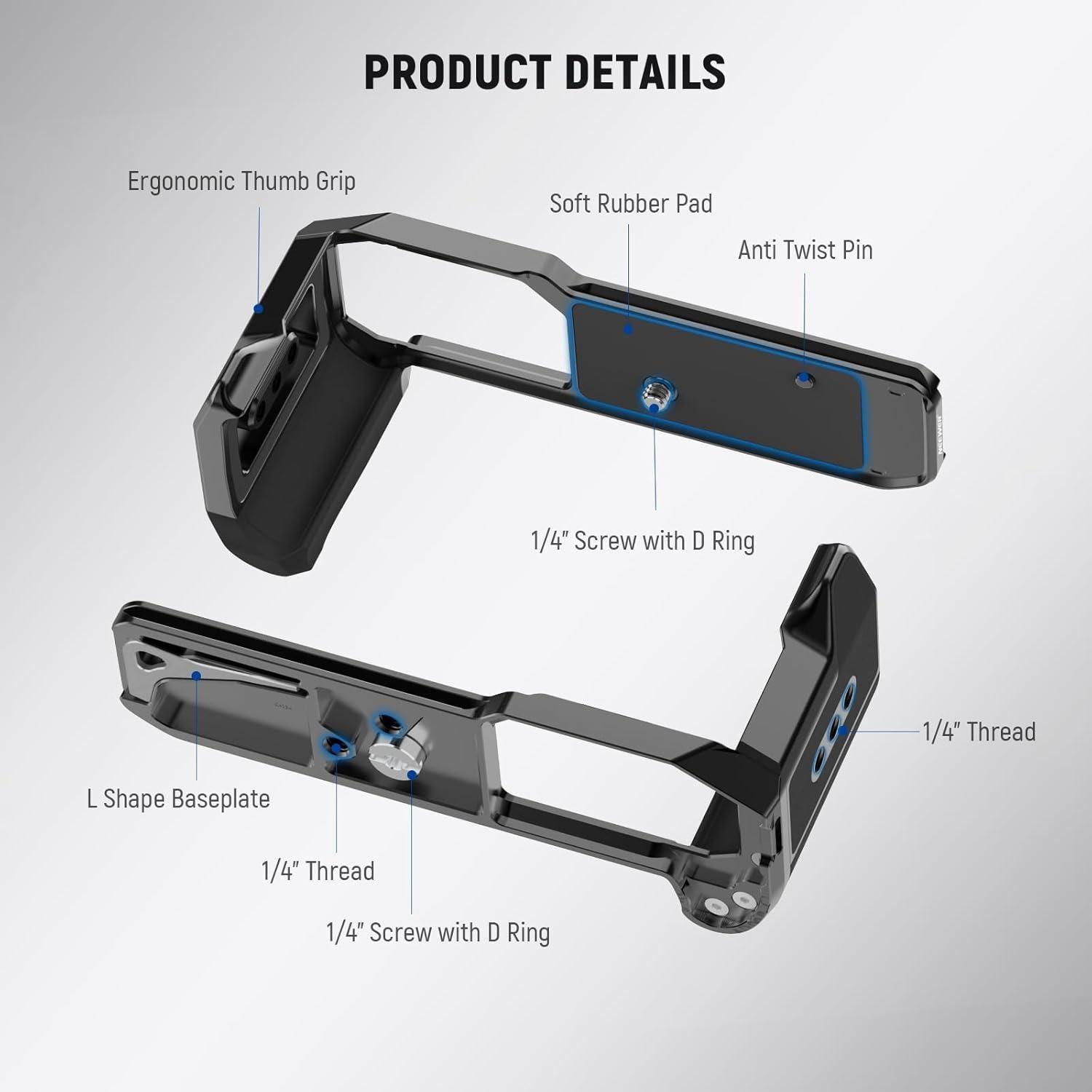 Mango en L NEEWER CA134 para Cámara Nikon Zf con Botón