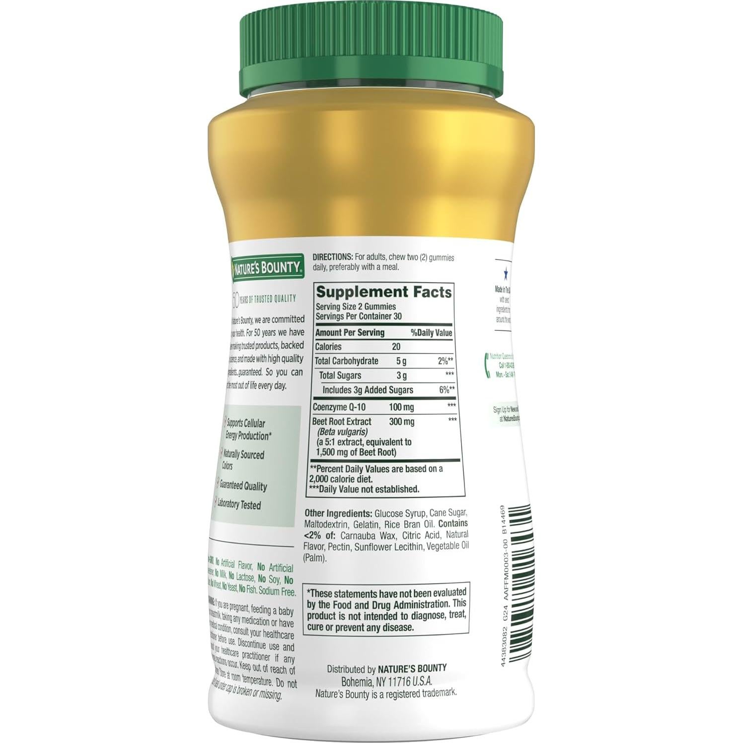 Gomitas de Remolacha y Co Q-10 Nature's Bounty 60 Unidades