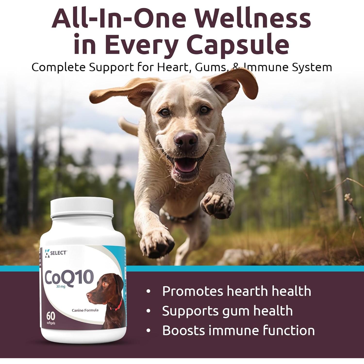 Suplemento K9 Select CoQ10 para Perros 30mg - 90 Geles Blandos