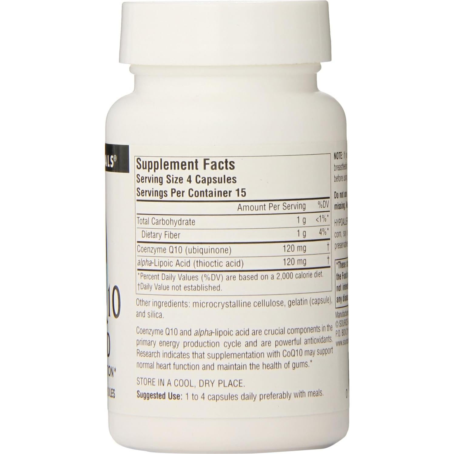 Coenzima Q10 30mg Source Naturals - 60 Cápsulas Antioxidantes