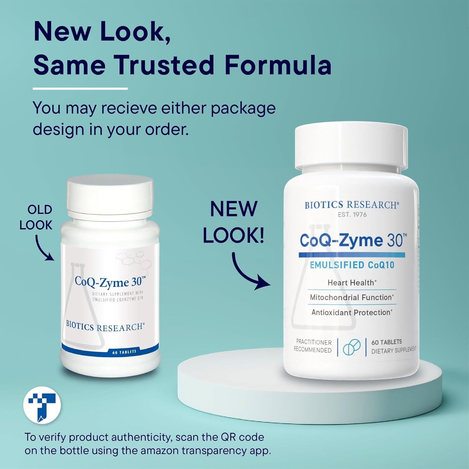 CoQ10 Biotics Research 30 mg Emulsionado 60 Tabletas Antioxidante