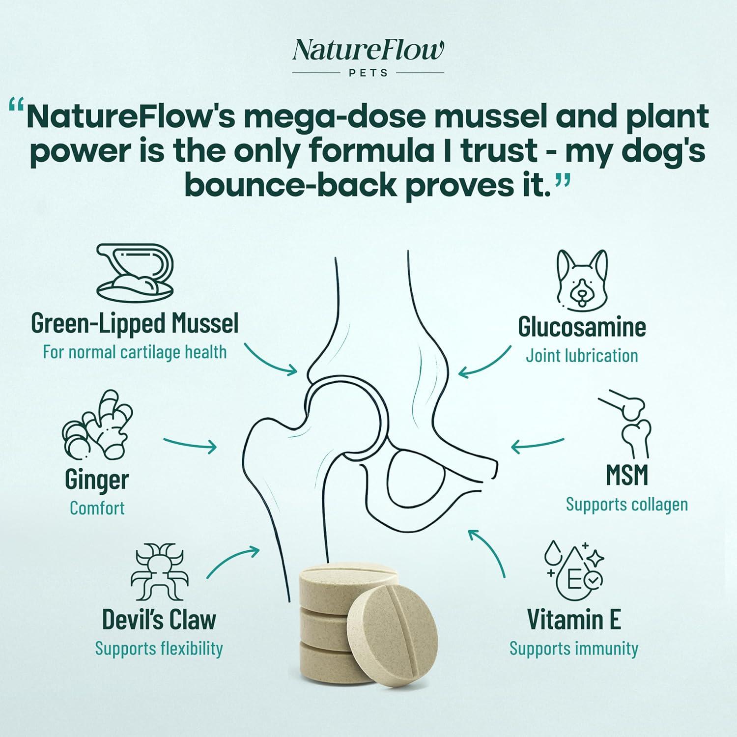 Suplemento Articular para Perros Poder de la Naturaleza 50ct