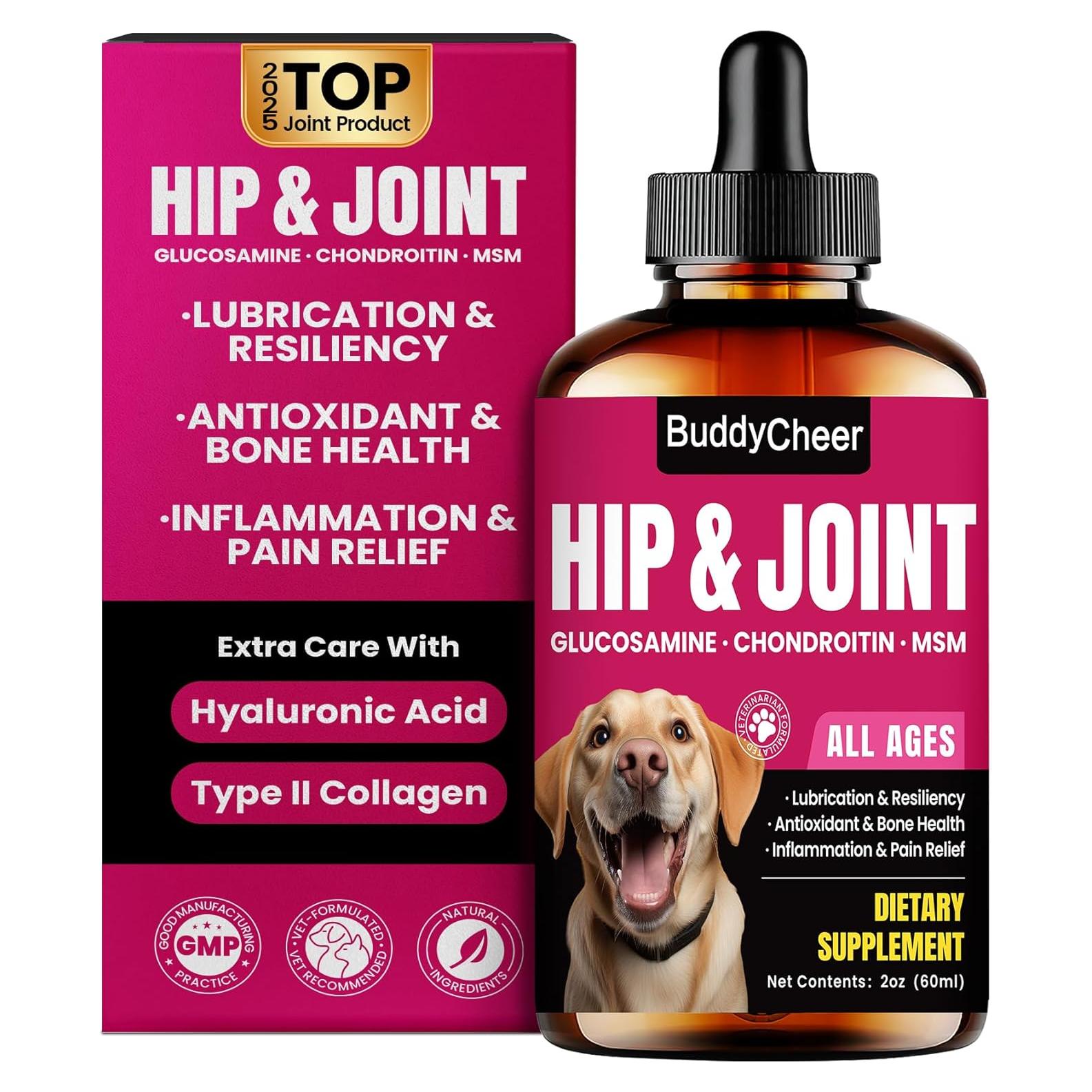 Suplemento Líquido para Perros BuddyCheer 60ml - Glucosamina y Colágeno
